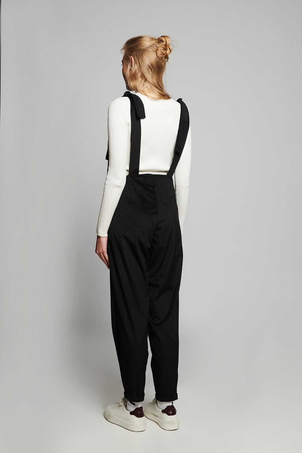 Lyn Mama Johana Siyah Konforlu Kadife Hamile Salopet fotoğrafı 5 (önizleme)