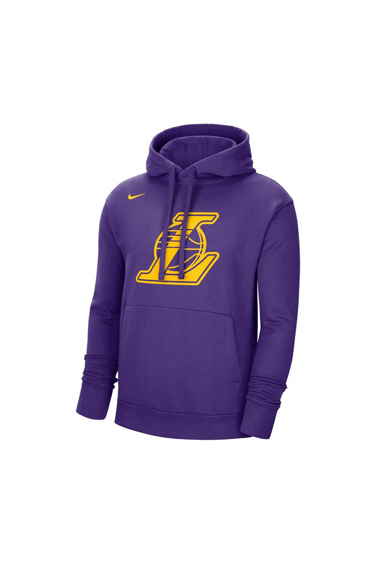 Nike N KE Los Angeles Lakers Fleece Pullover Essential Erkek Sweatshirt