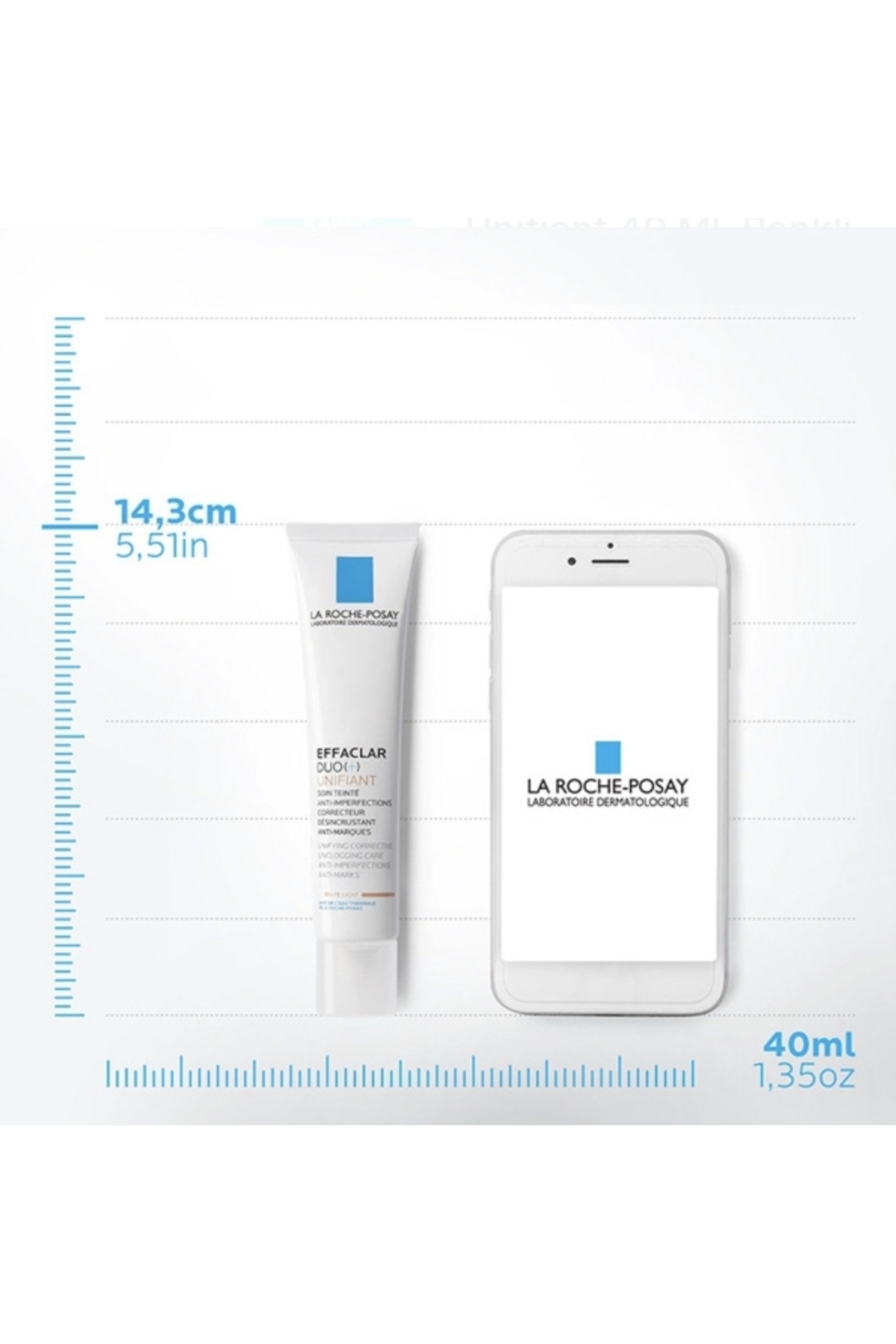 کرم مرطوب کننده رنگی La Roche-Posay Effaclar Duo Unifiant برای پوست چرب 40 میلی لیتر — مشکی EffaclarDuaUnifiant40ml — تصویر 3 از 4