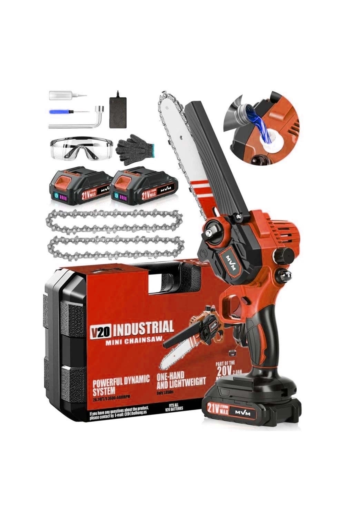 SCHUTZENGER 596vf OTOMATİK YAĞLAMA 5 PİLLİ Çift Akülü Şarjlı