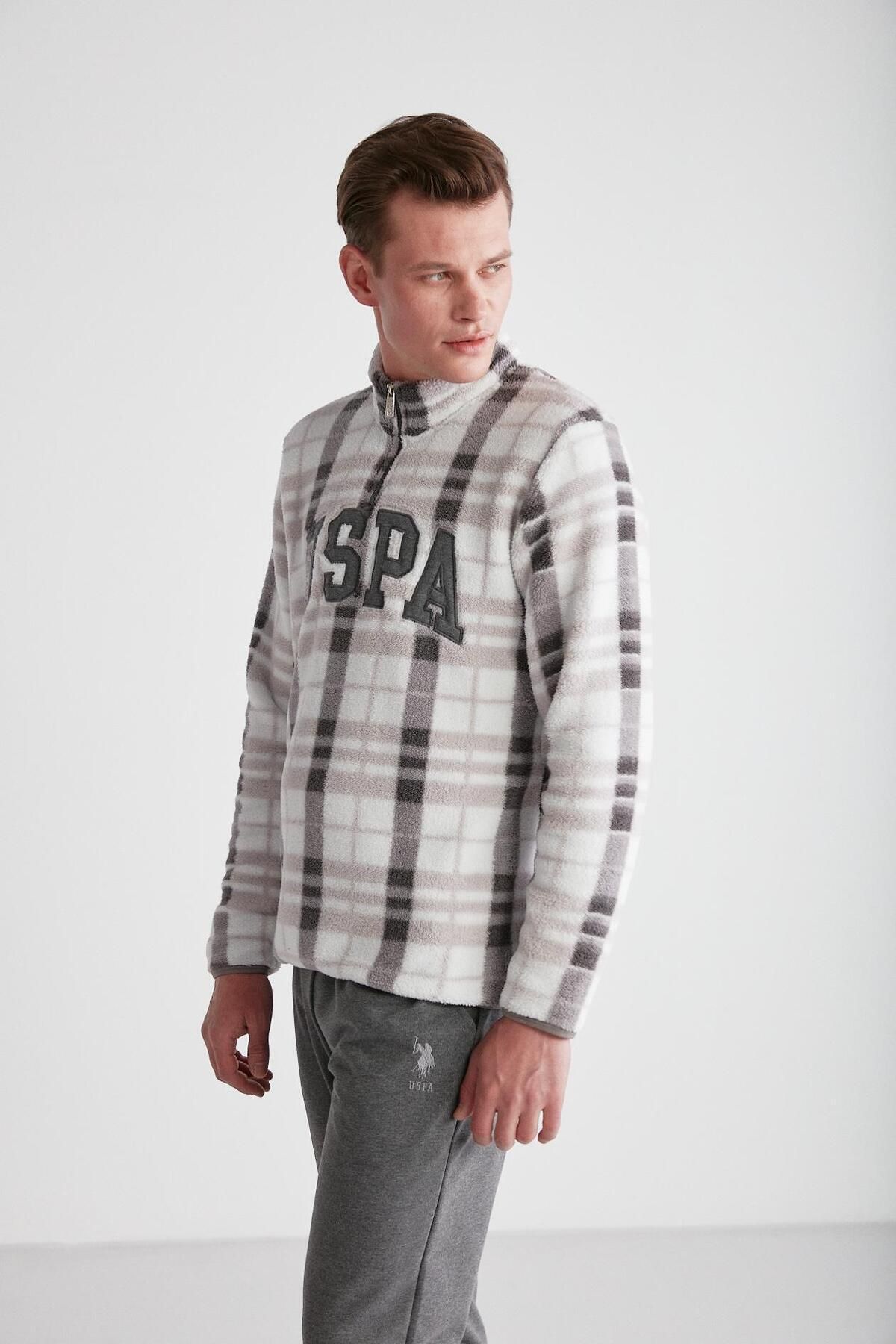 U.S. Polo Assn.-BAZA. POLO ASSN. - Set pijama fleece gri pentru bărbați 024K.1.Z8.E.7TA.5GR4.P 2