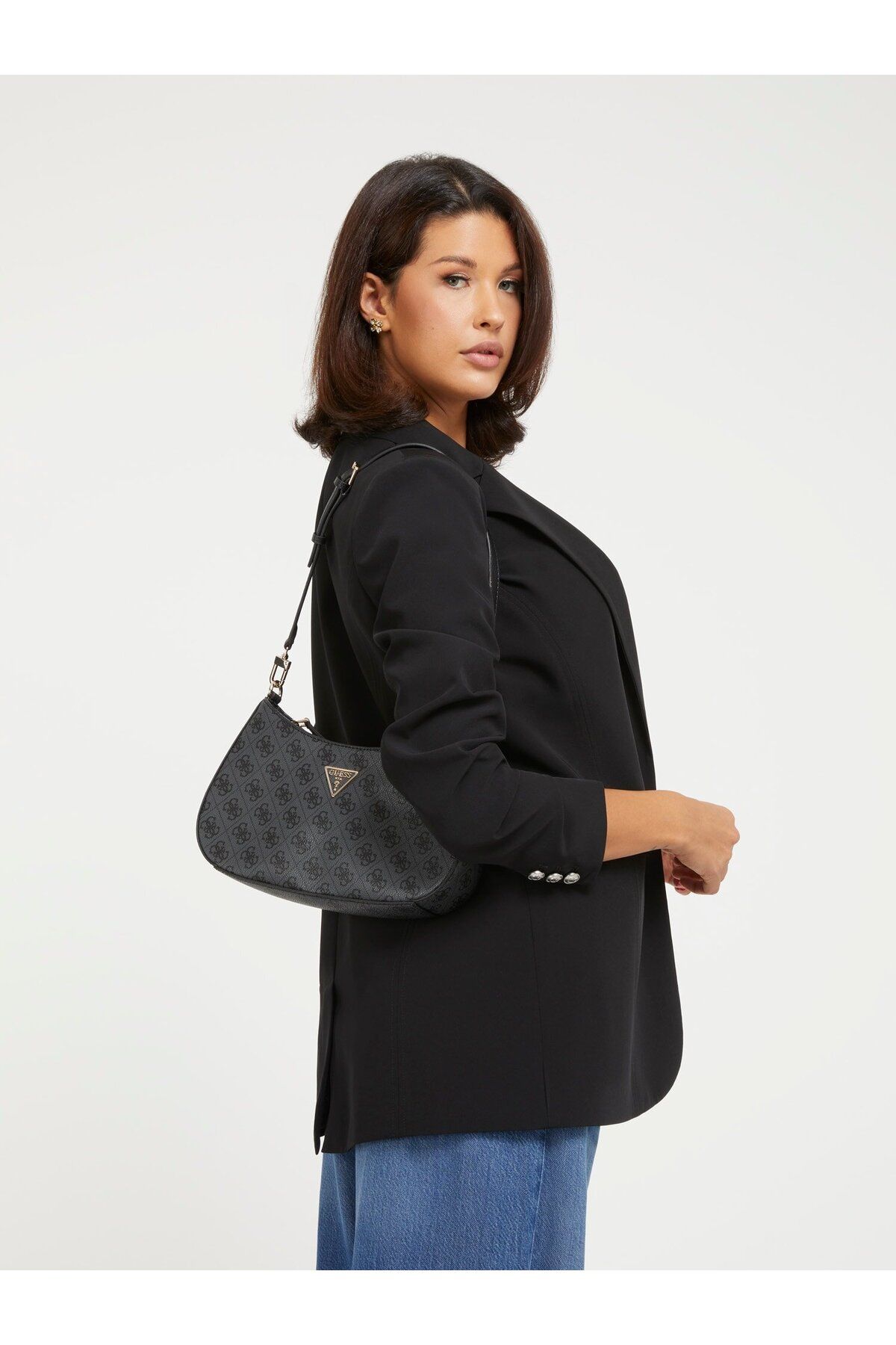 Guess paris clearance shoulder bag black