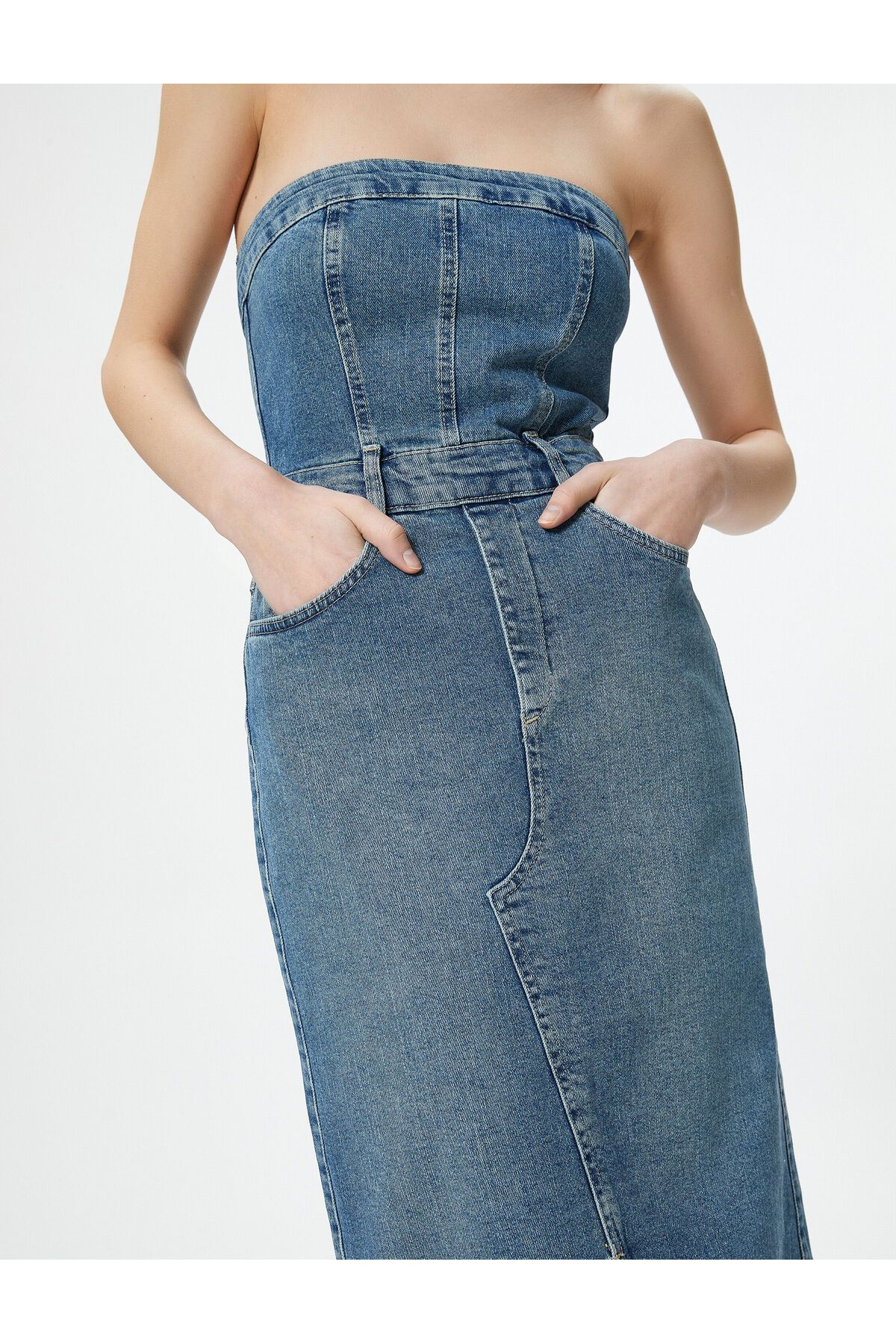 Denim dress deals midi length
