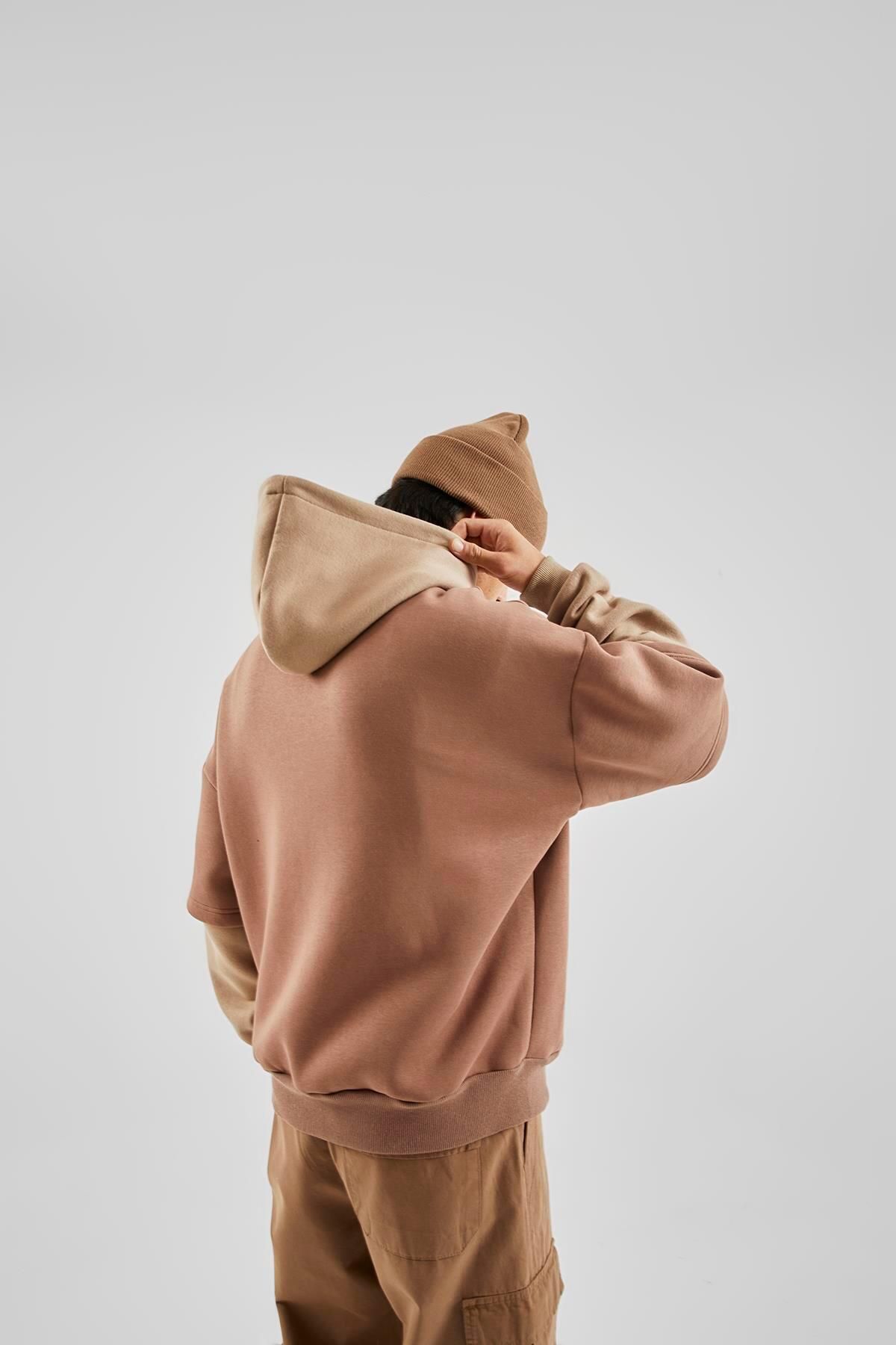 Double color hoodie hot sale