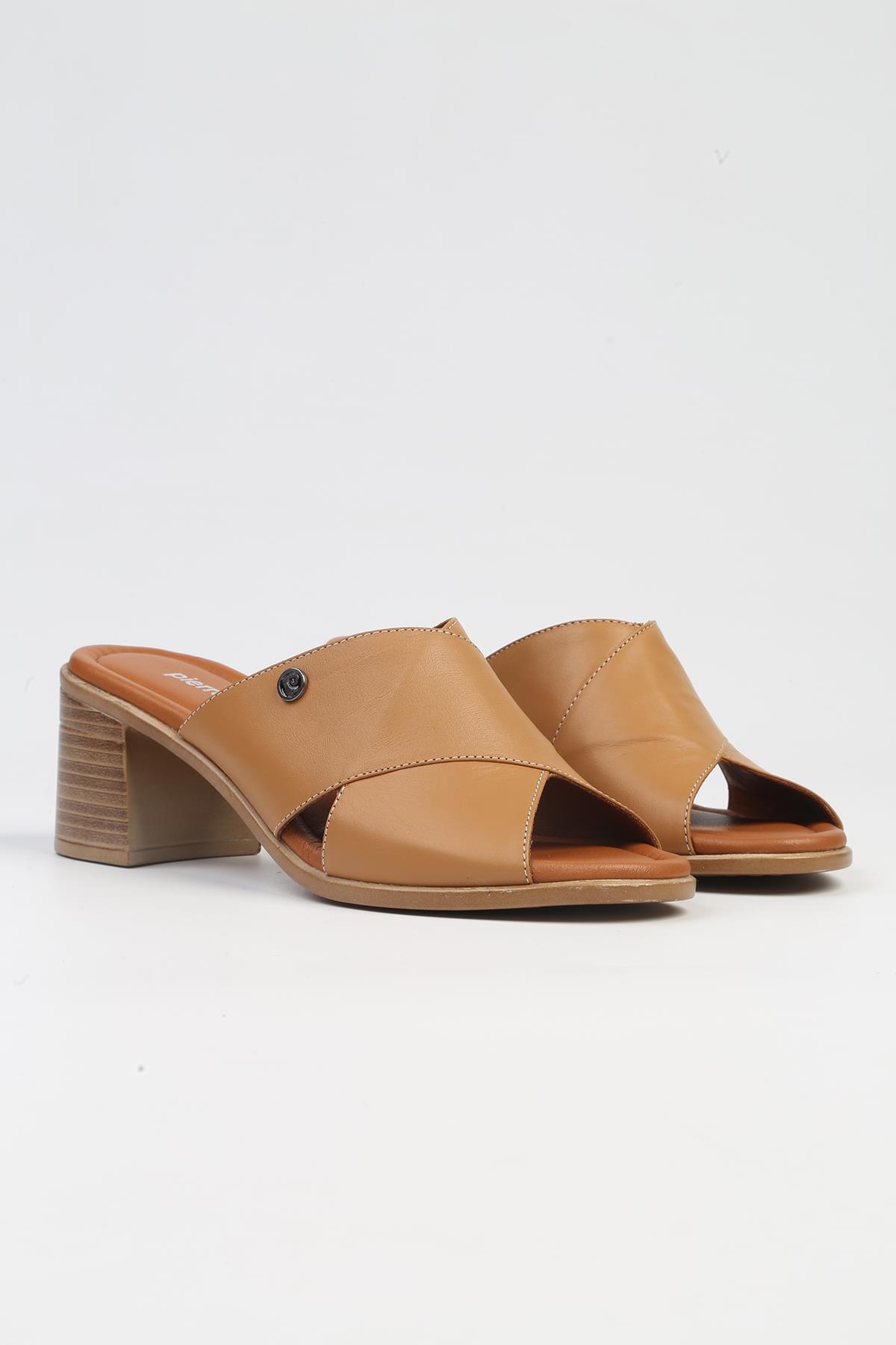 ® | PC-7219 - دمپایی کفش لژدار زنانه بژ Pierre Cardin پیر کاردین اورجینال - تصویر 2