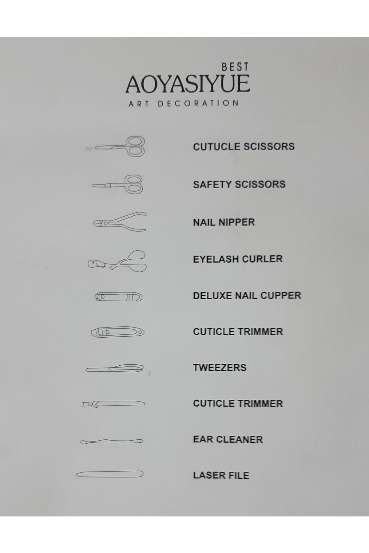 renkli çiçekler-Manicure Set 10 Piece Manicure Set 4
