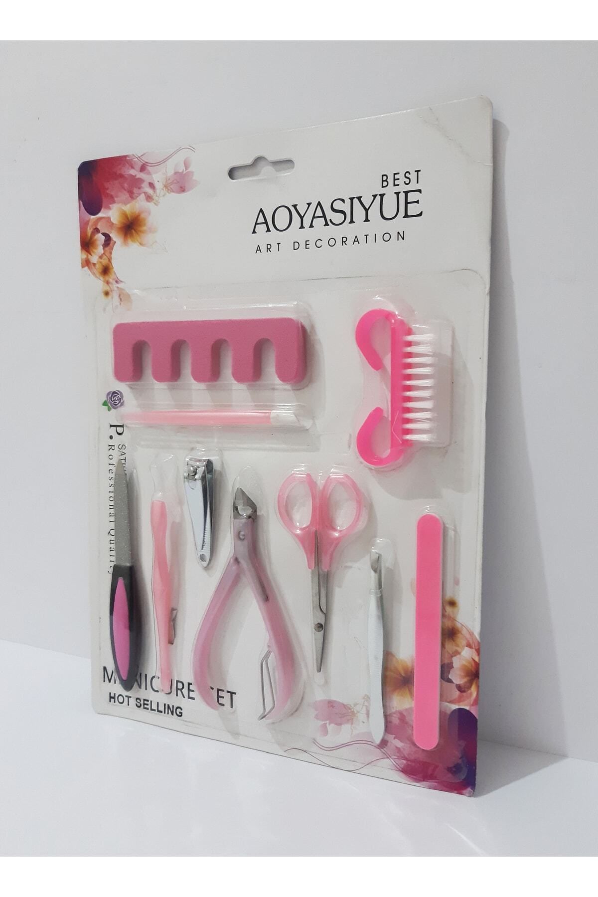 renkli çiçekler-Manicure Set 10 Piece Manicure Set 5