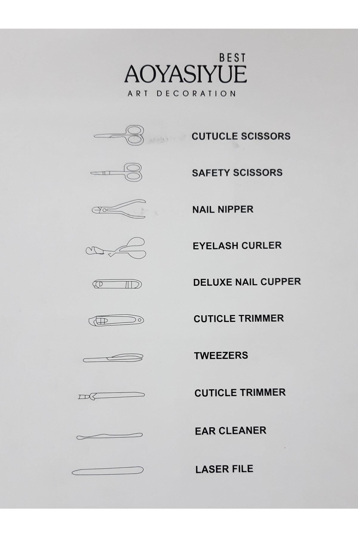 renkli çiçekler-Manicure Set 10 Piece Manicure Set 4
