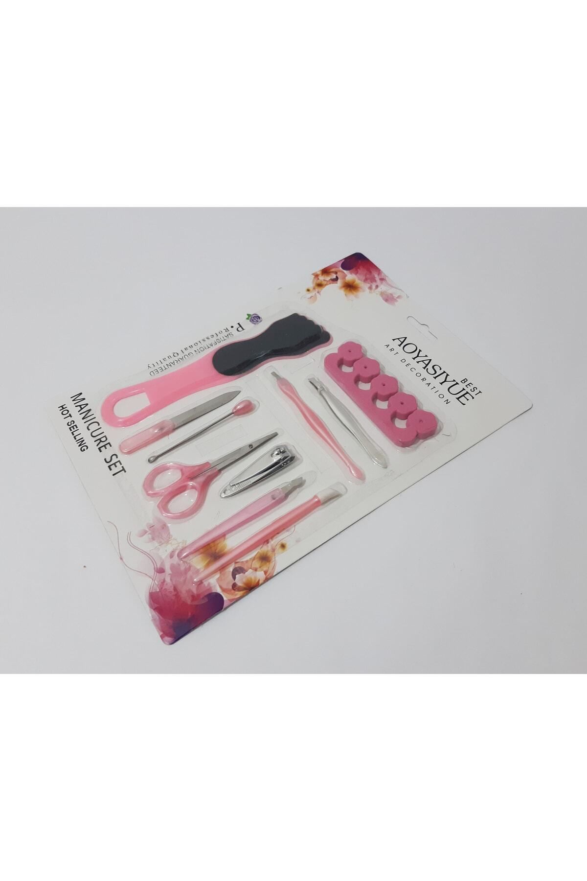 renkli çiçekler-Manicure Set 10 Piece Manicure Set 4