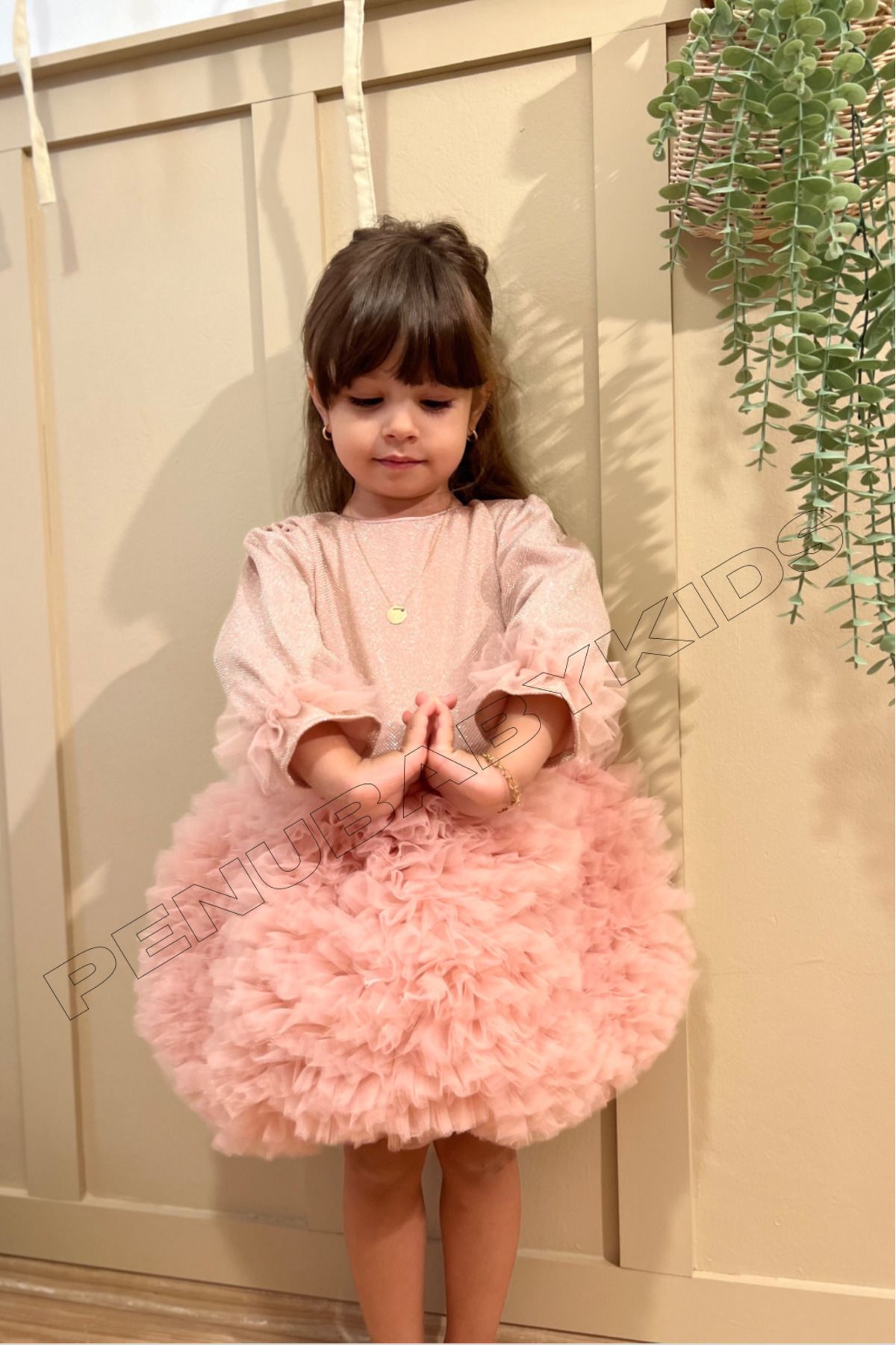 Dusty rose baby girl online dress