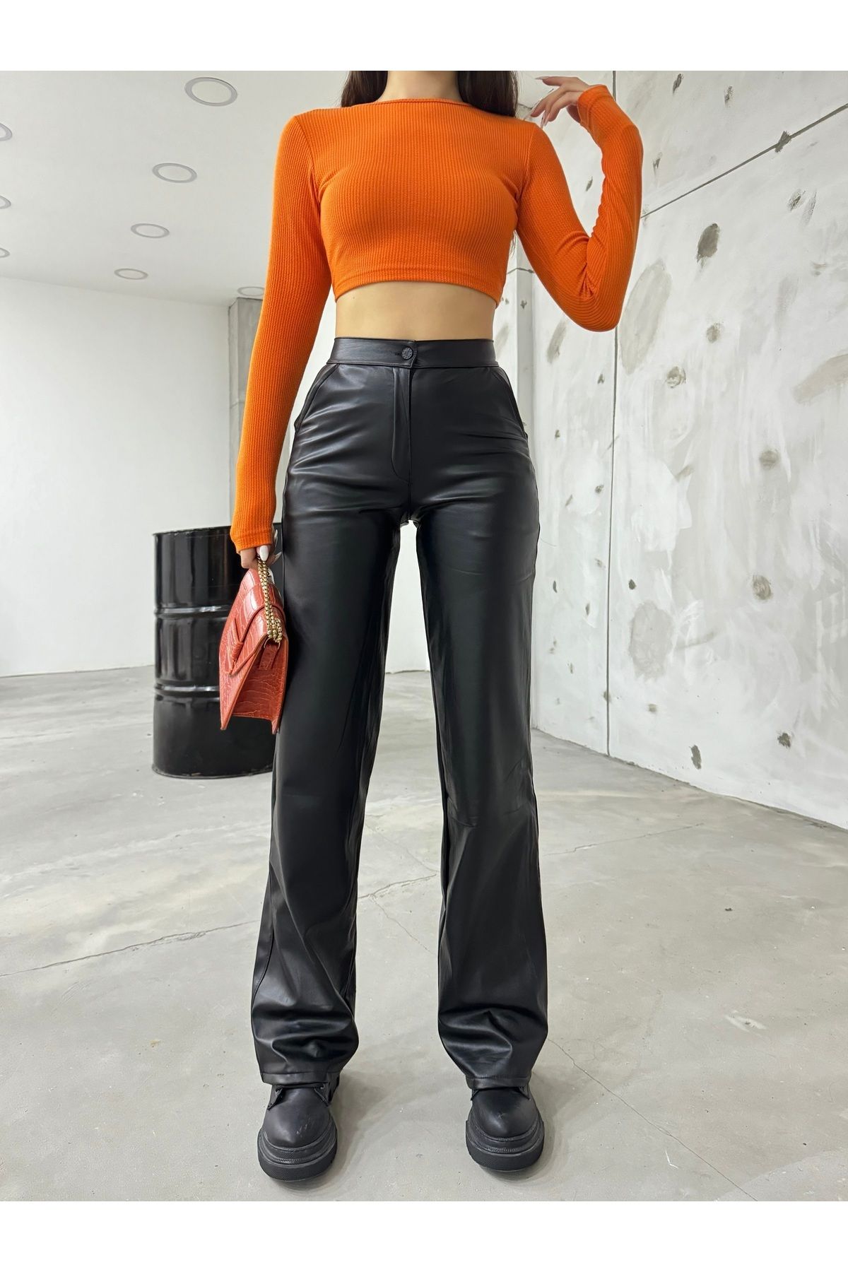 Lined leather pants on sale