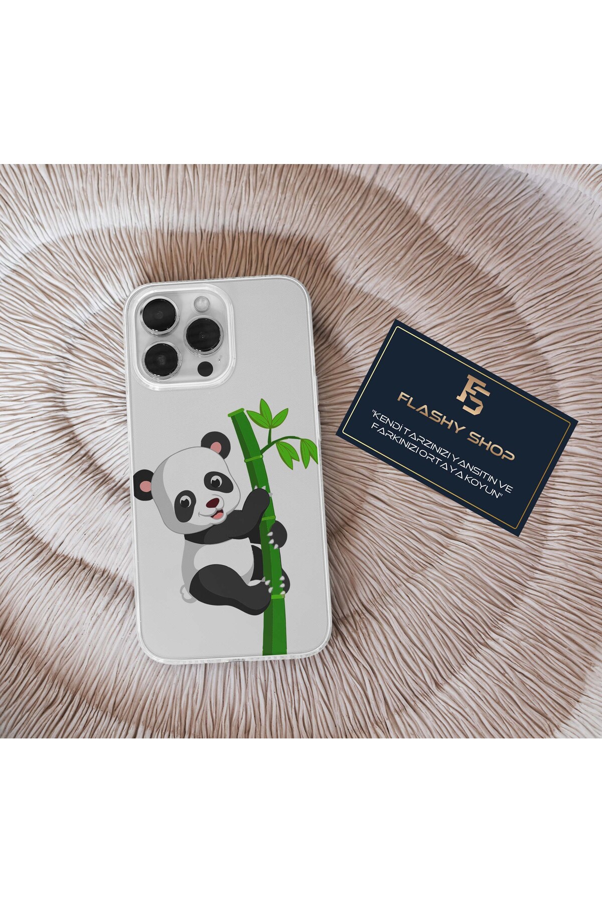 Transparent Case with Samsung Galaxy A35 Compatible Panda Design
