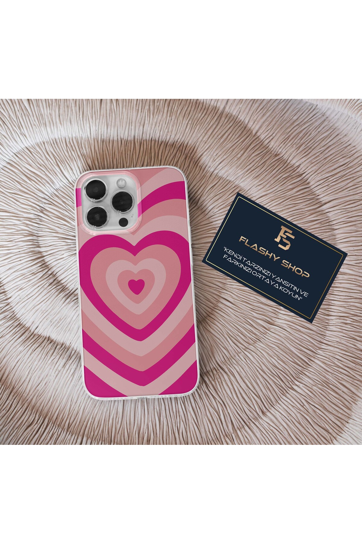 Transparent Case with Pink Hearts Design for Samsung Galaxy A35