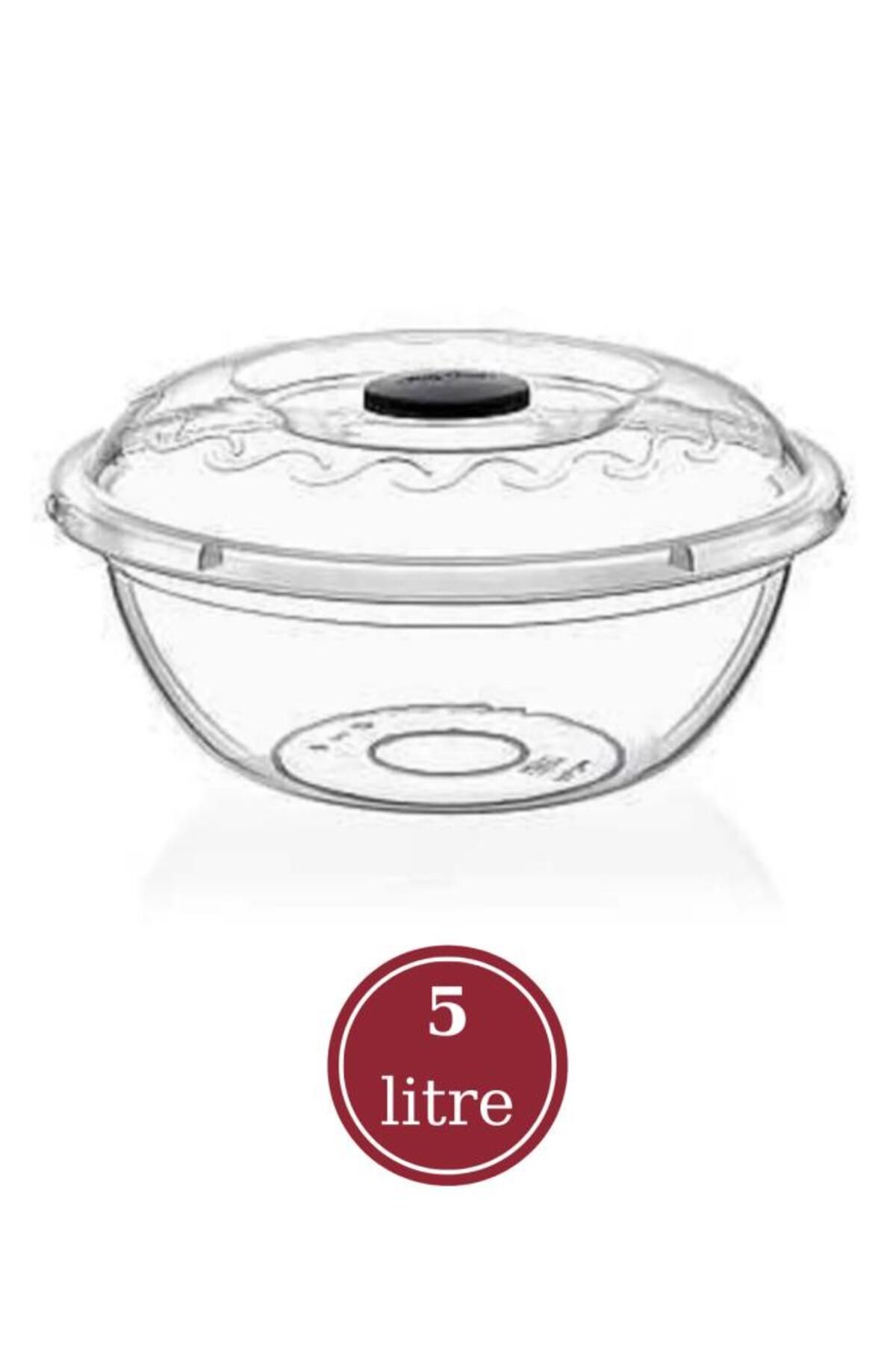 Flora-Transparent Lid Dough Sage 5 Lt, Flour Box, Multi-Purpose Kneading Storage Container 2