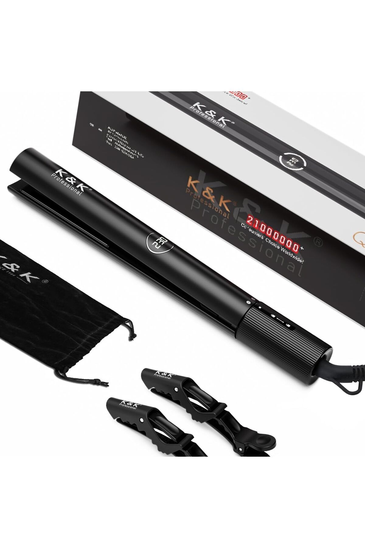 K K STORE Straight Curl 2 in 1 Professional Ceramic Tourmaline Flat Iron and Shaper Trendyol