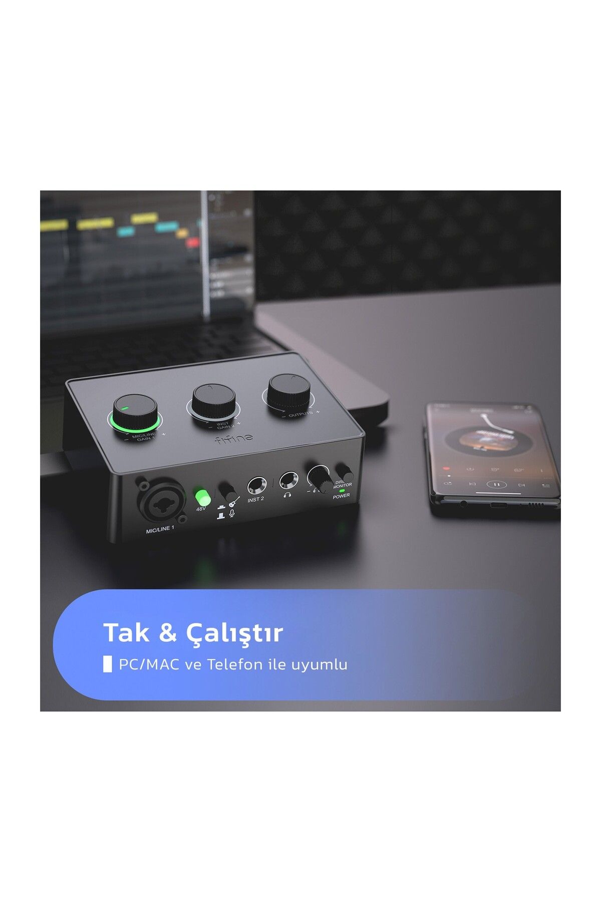 Fifine-Sc1 USB Sound Card 3