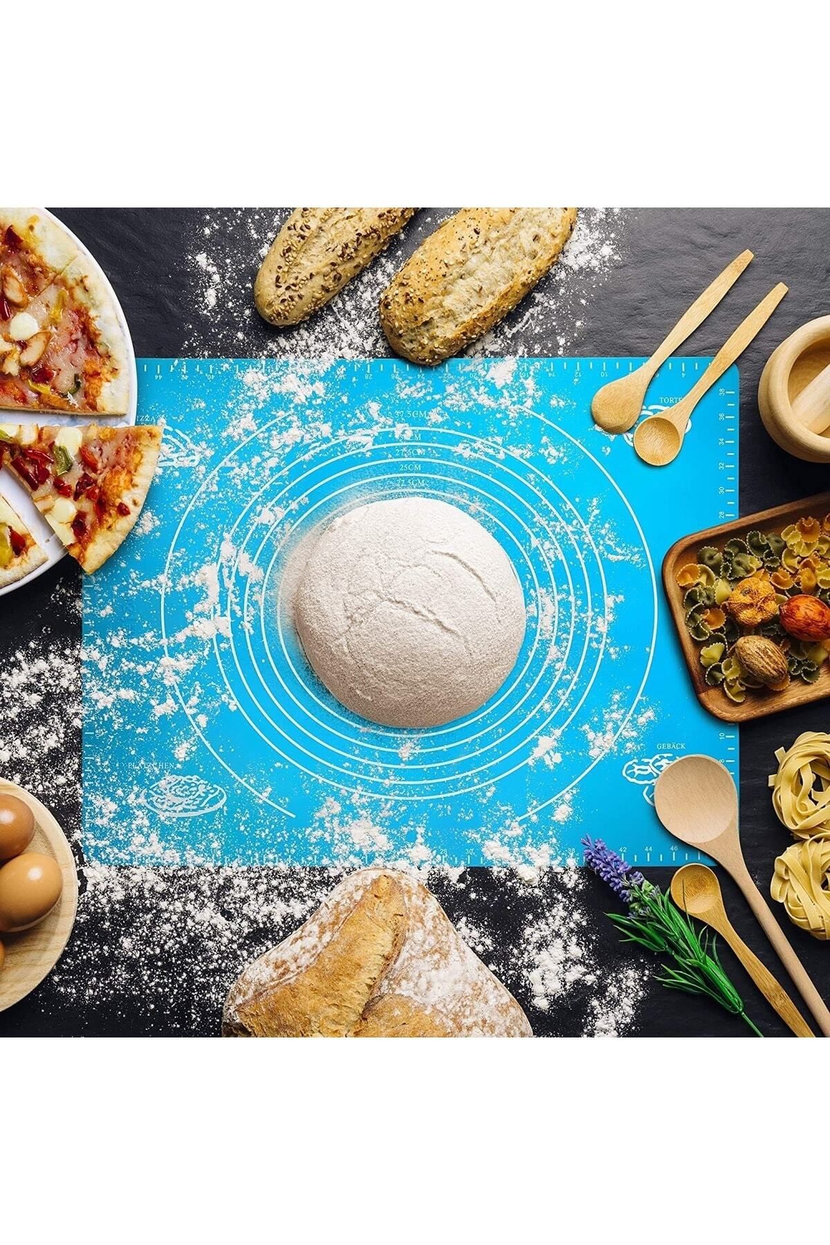 Rengarenksilikon Hamur Açma Matı Ölçekli Hamur Açma Altlığı 56x41cm Bpa Içermez