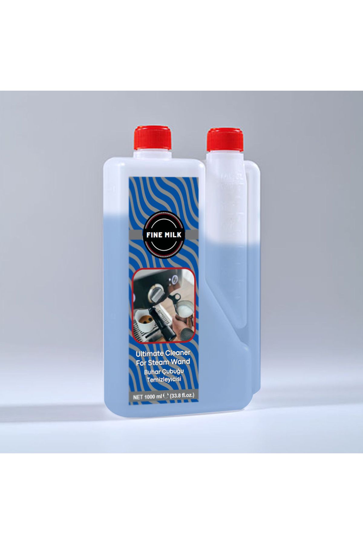FineCaff Fine Milk Kahve Makinesi Buhar Çubuğu ve Süt Yolları Temizleme Solüsyonu 1000 ml