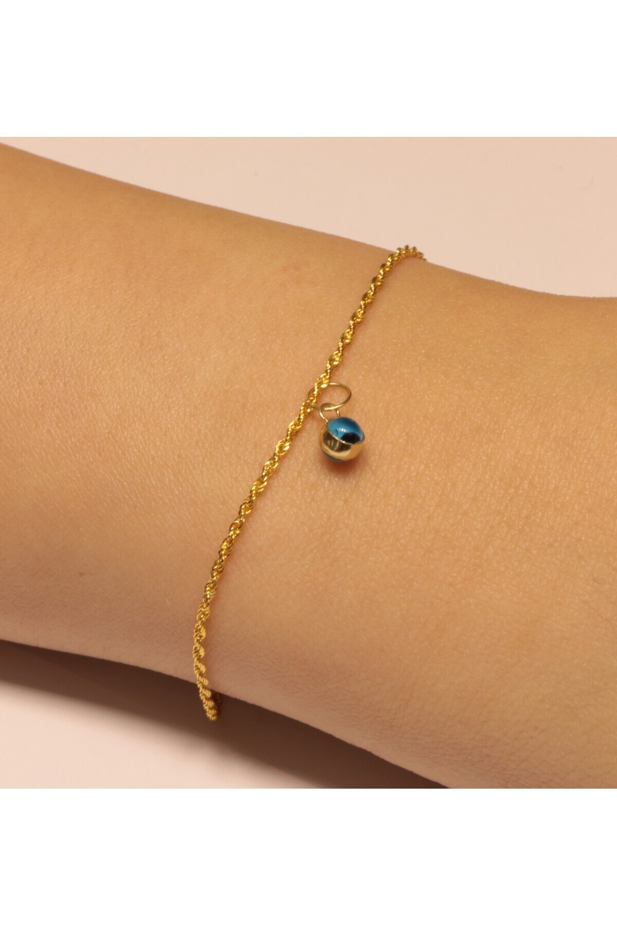 Hakan Güler Kuyumculuk Altın Nazar Boncuklu Halat Bileklik