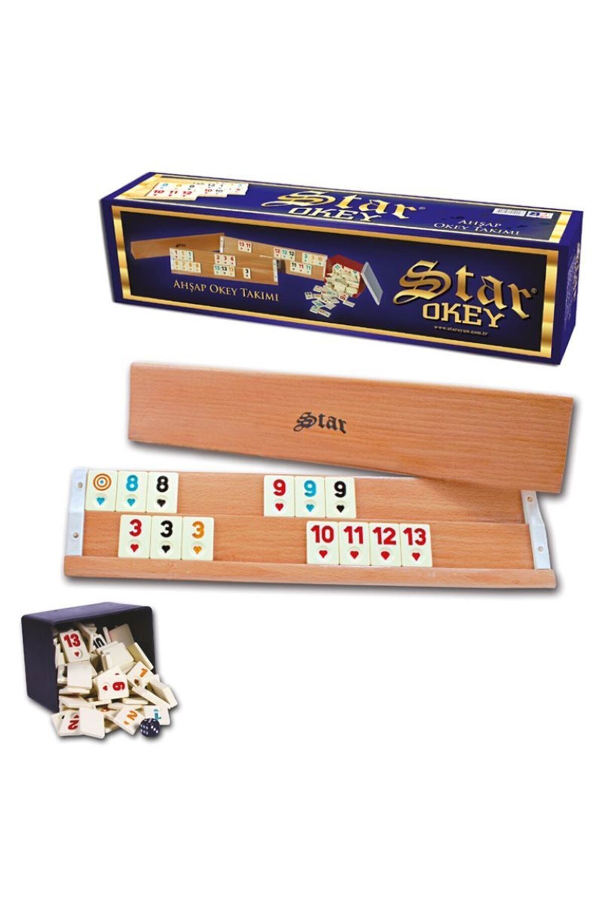 Star 1.Sınıf Kayın Ağaç Ahşap Melamin Taşlı Okey Takımı - Fiyatı, Yorumları