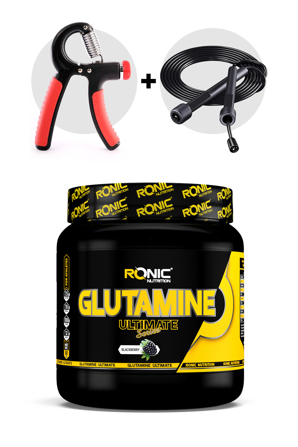 Ronic Nutrition Glutamine Ultimate 900 G (BÖĞÜRTLEN AROMALI) 2 Adet Hediye