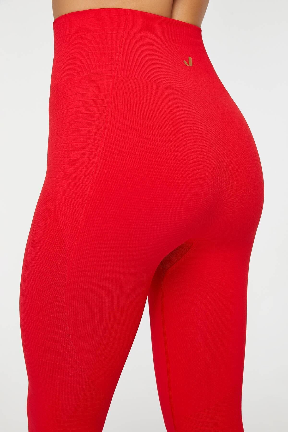Jerf Gela High Waist, Flexible and Lifting Sports Tights Red