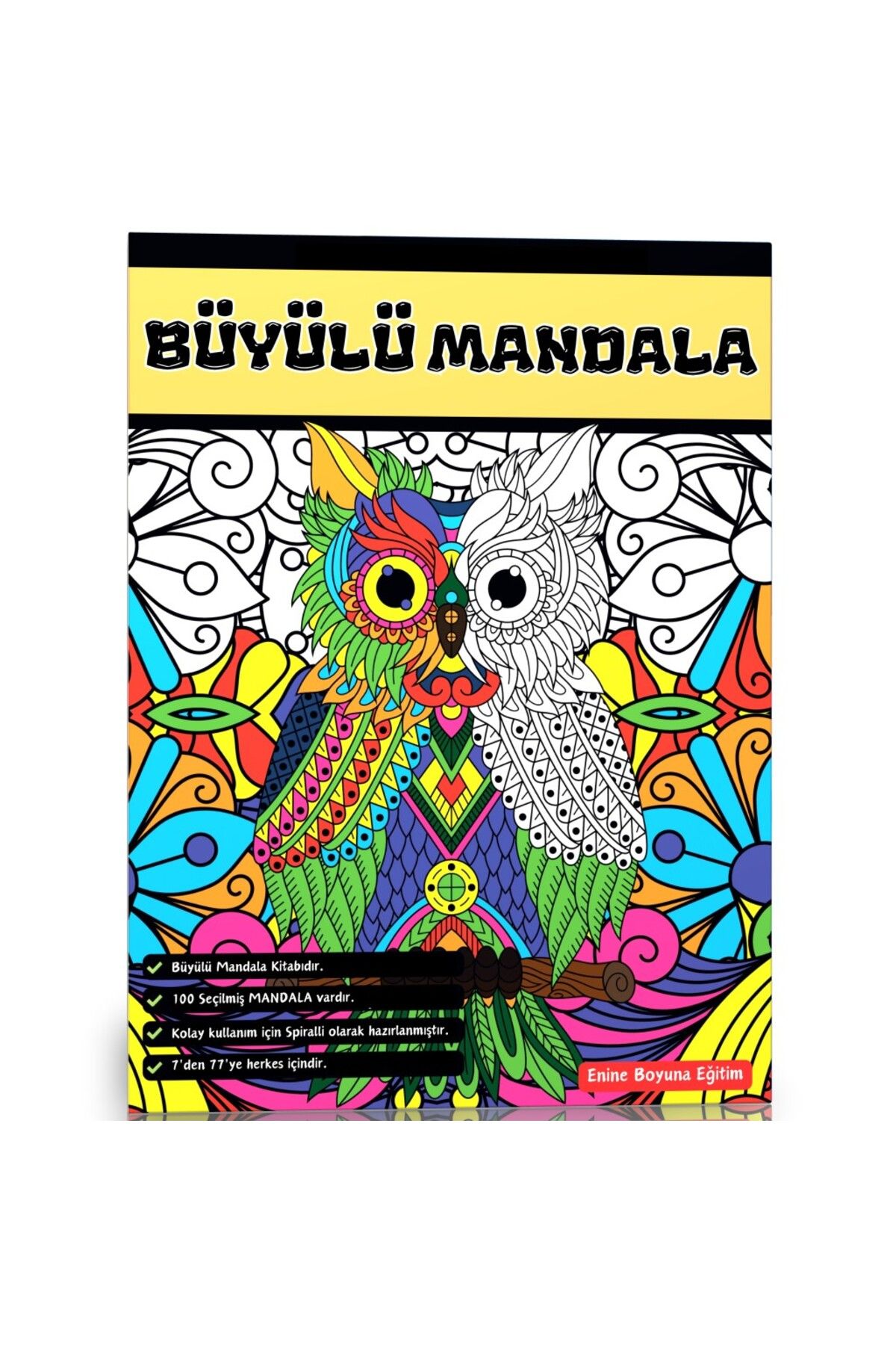 Enine Boyuna Eğitim Büyülü Mandala Boyama Kitabı (Herkes İçin)