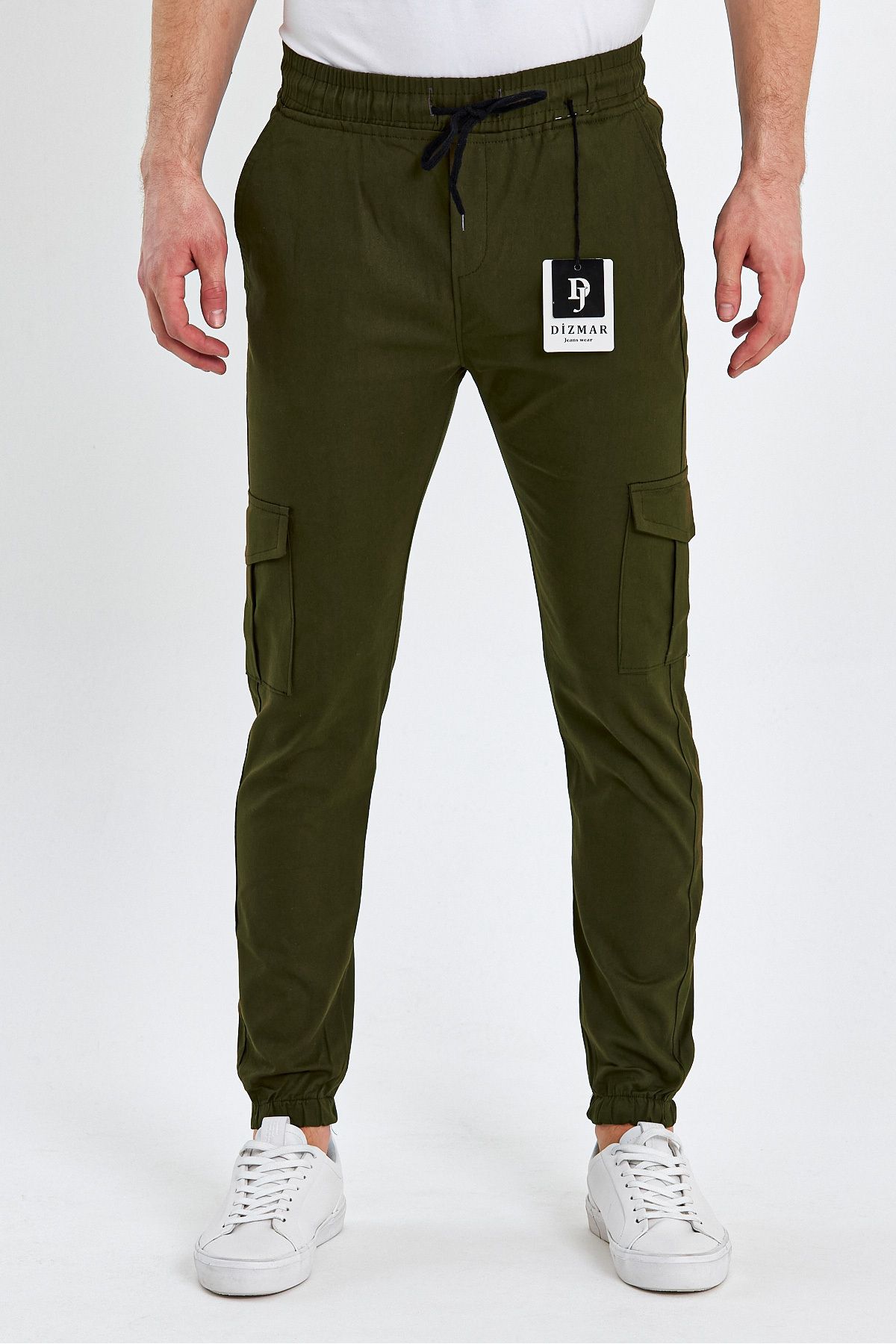 Elastic waist cargo joggers on sale
