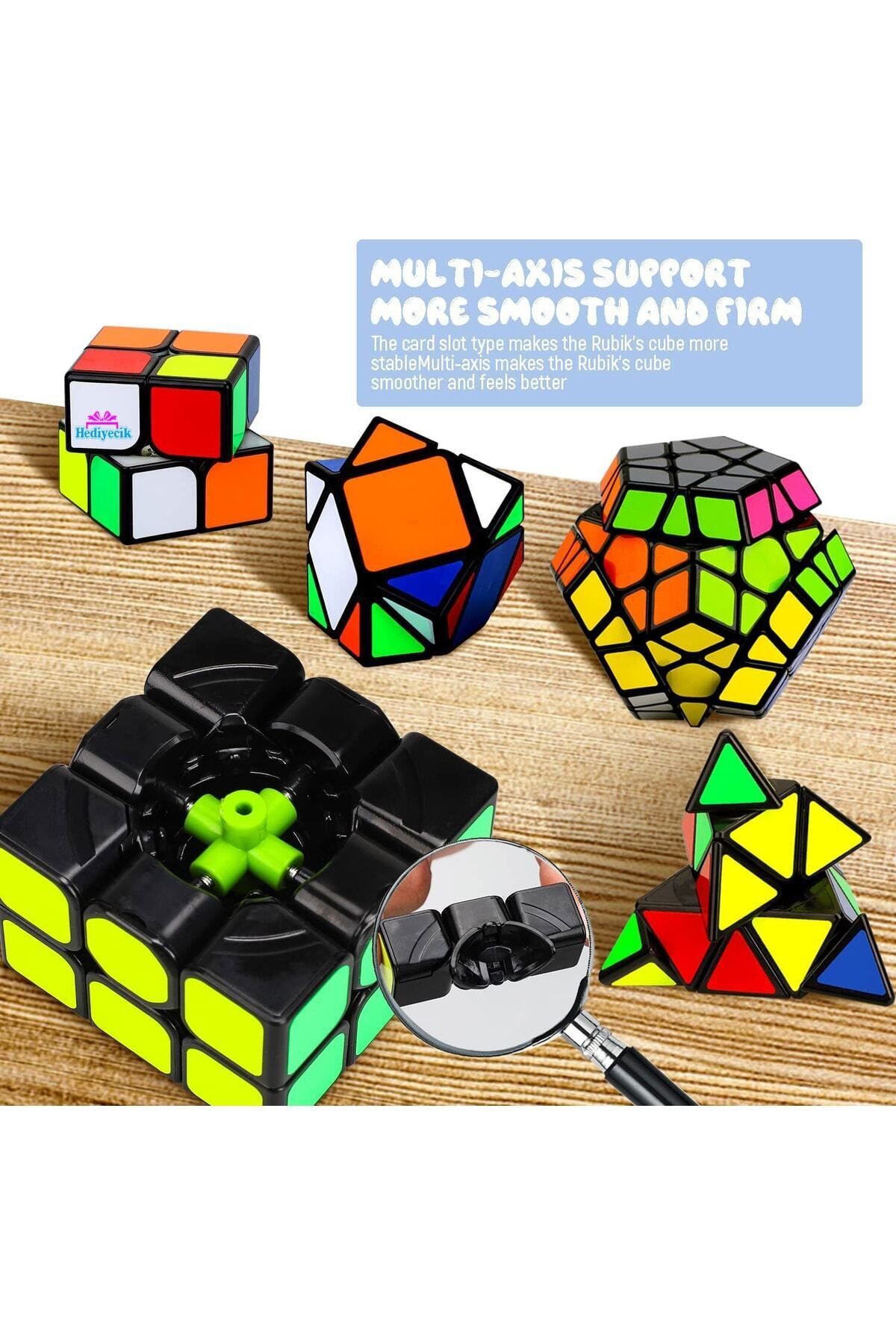 hediyecik-Intelligence Cube Set 2X2,3X3,Pyramid,Skewb,Megaminx Speed Cube Set 3