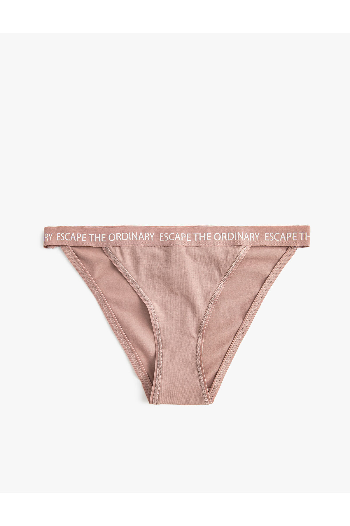 Koton Slogan Printed Cotton Brief Panties, Slip da Donna