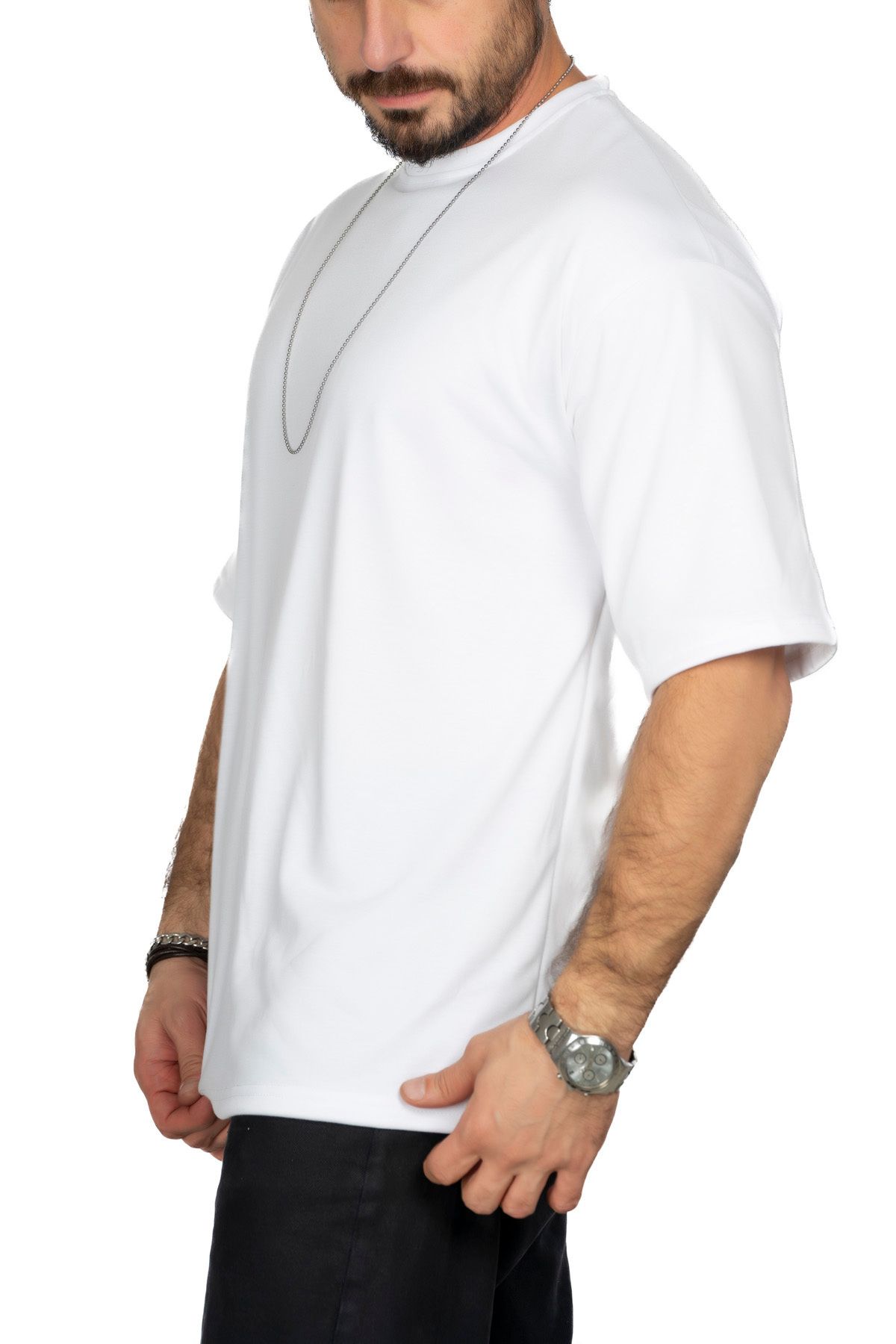 MAXI DRY Sweat Absorbing, Anti-Excessive Sweating, Wet-Proof White Men's  T-Shirt - Oversize - Thermal T-shirt