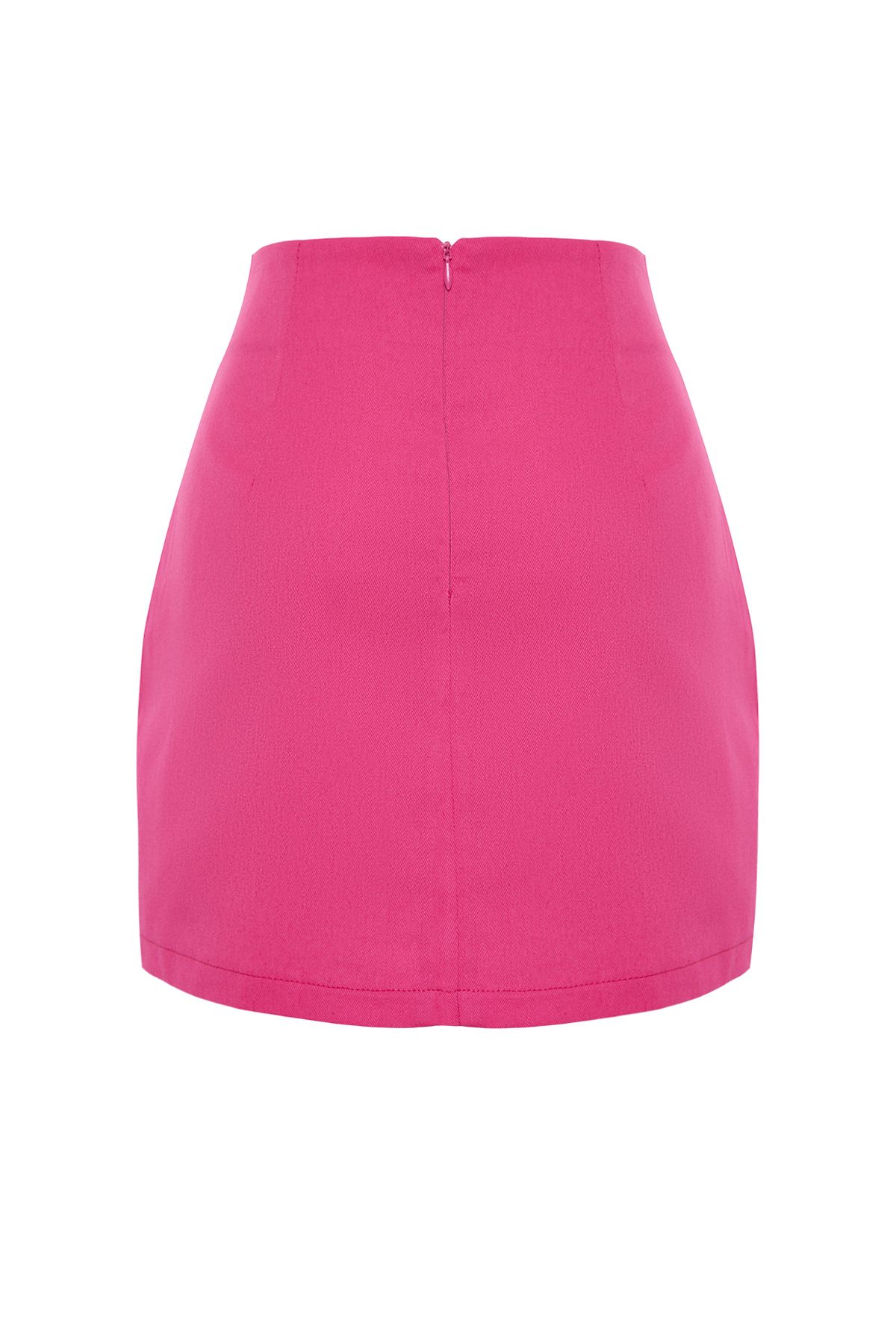 Trendyol Collection-Fuchsiafarbener A-Linien-Minirock mit hoher Taille - Gewebt, TWOSS22ET0136 8