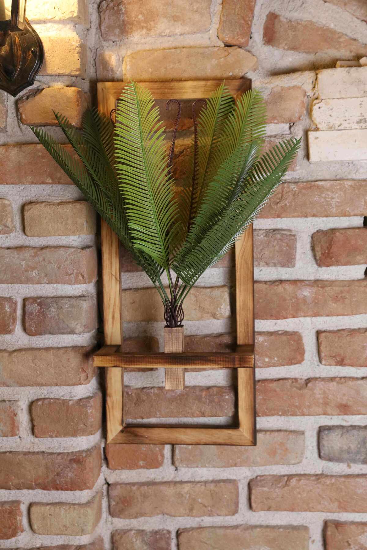 Artificial Flower Arrangement in Wall Pot Decorative Wooden Flower Pot DDS-A207