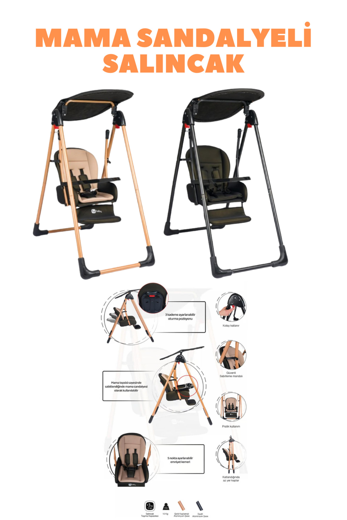 TURHAN BEBE Yeni Doğan Bebek Çeyiz Seti Kabin boy Bebek Arabası Puset Park Beşik Salıncak Yürüteç Oyun Halısı... fotoğrafı 4 (önizleme)