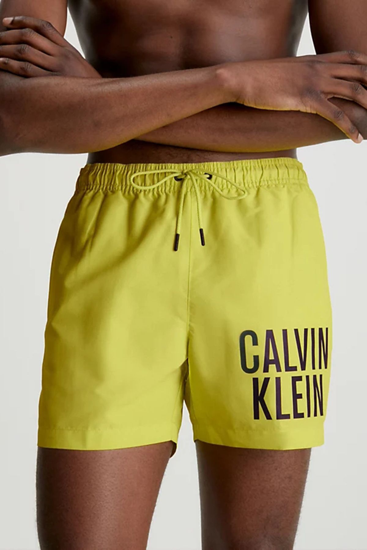 Yellow calvin klein store swim shorts