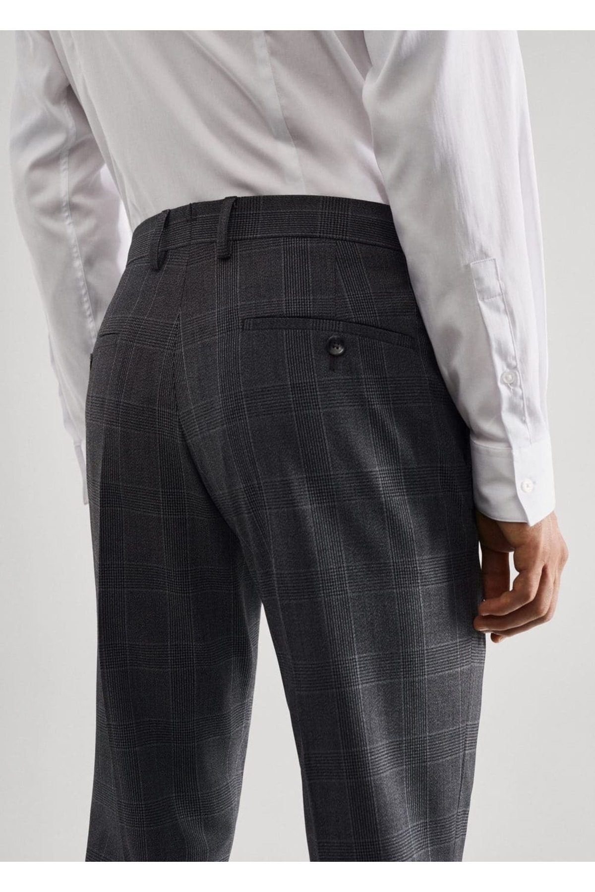 شلوار مردانه خاکستری منگوMANGO Man | 57054761 اورجینال - تصویر 7