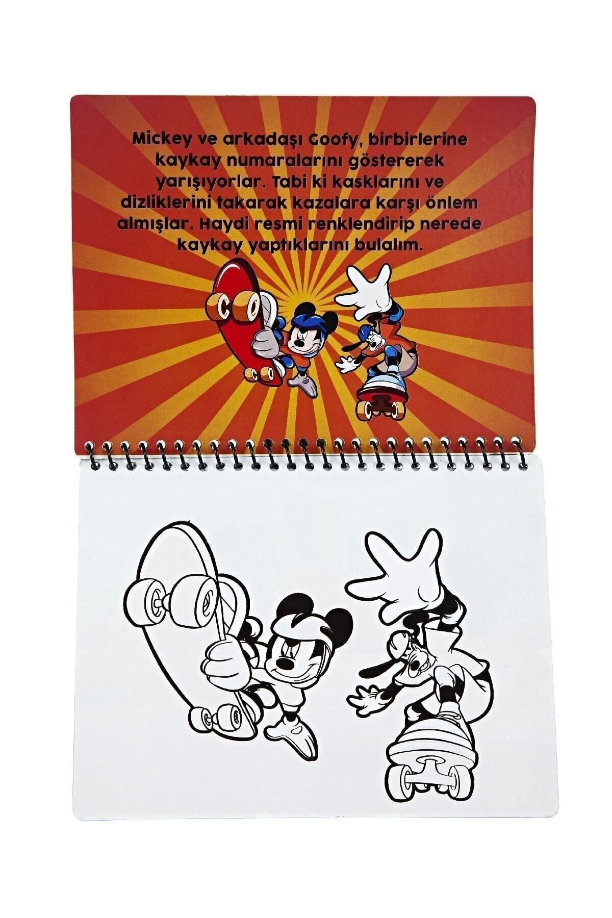 Disney Mickey Mouse Lisanslı Sihirli Boyama Kitabı Özel Sulu Kalem Ile Water Painting