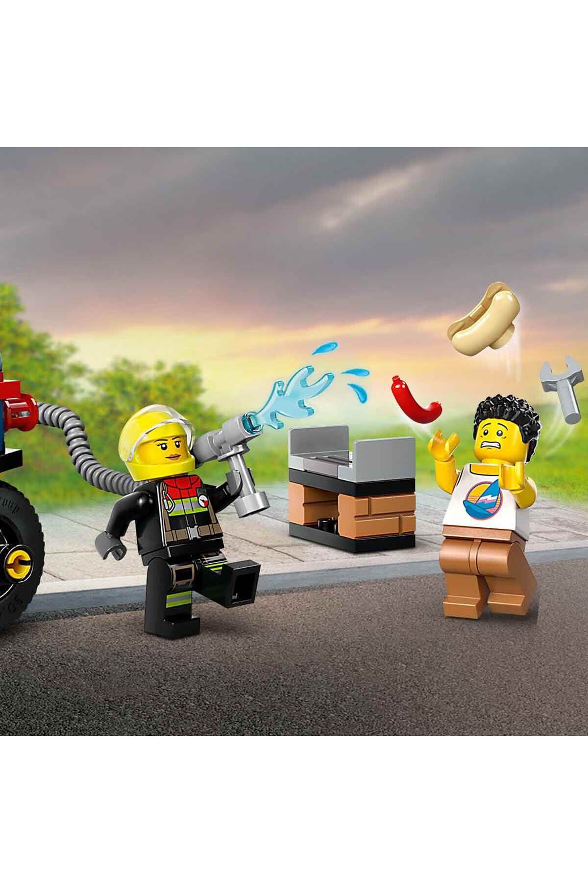 ® موتورسیکلت آتش‌نشانی شهری 60410 – موتورسیکلت ماشین آتش‌نشانی برای کودکان ۴ سال به بالا