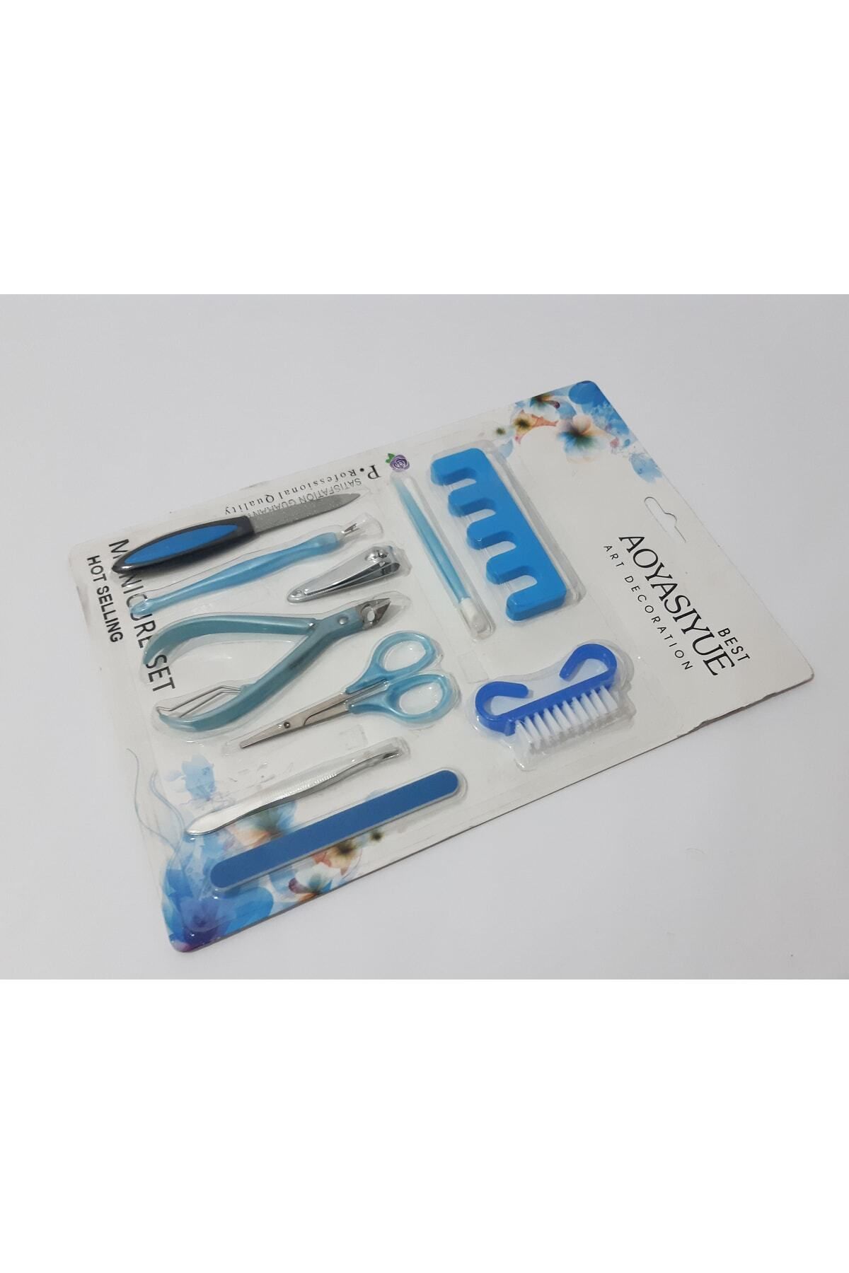 renkli çiçekler-Manicure Set 10 Piece Manicure Set 3