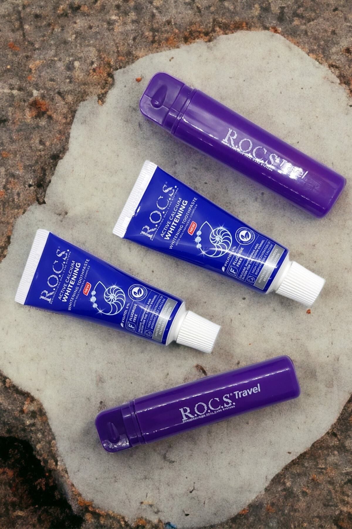 R.O.C.S. 2'Lİ Travel Katlanır Diş Fırçası ve Beyazlatıcı Diş Macunu 25 G Seti-TURUNCU-SARI KIL - 5