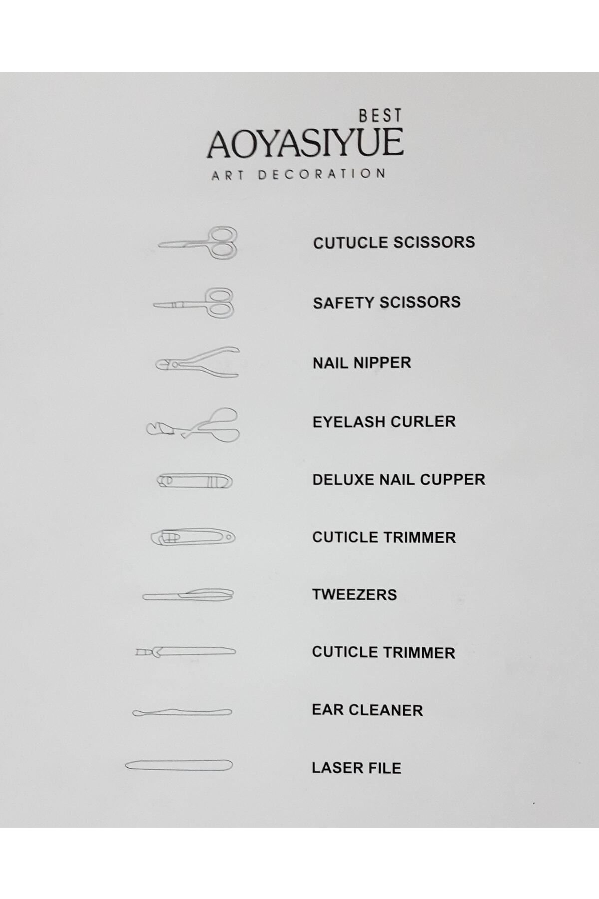 renkli çiçekler-Manicure Set 10 Piece Manicure Set 4
