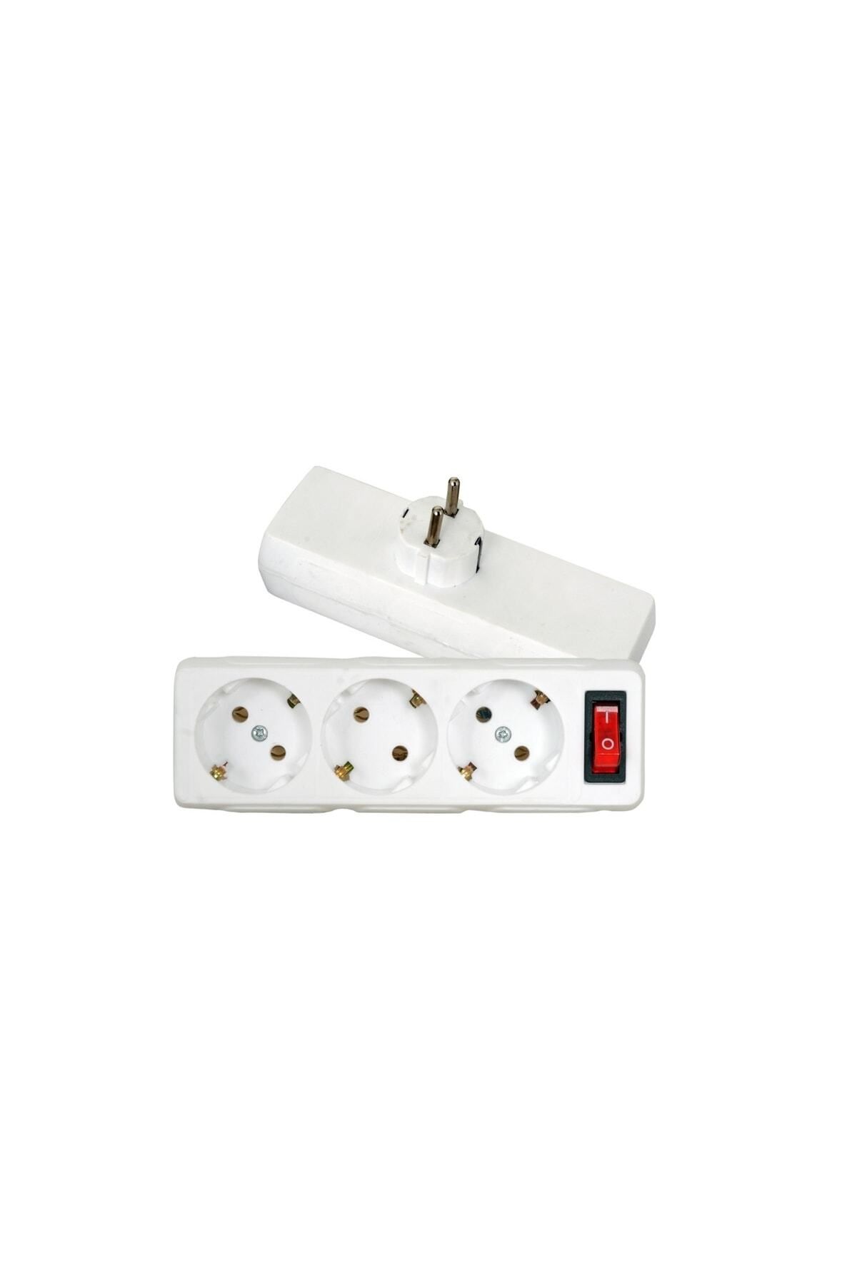 UFO-White Current Protected Triple Socket - Switched 2