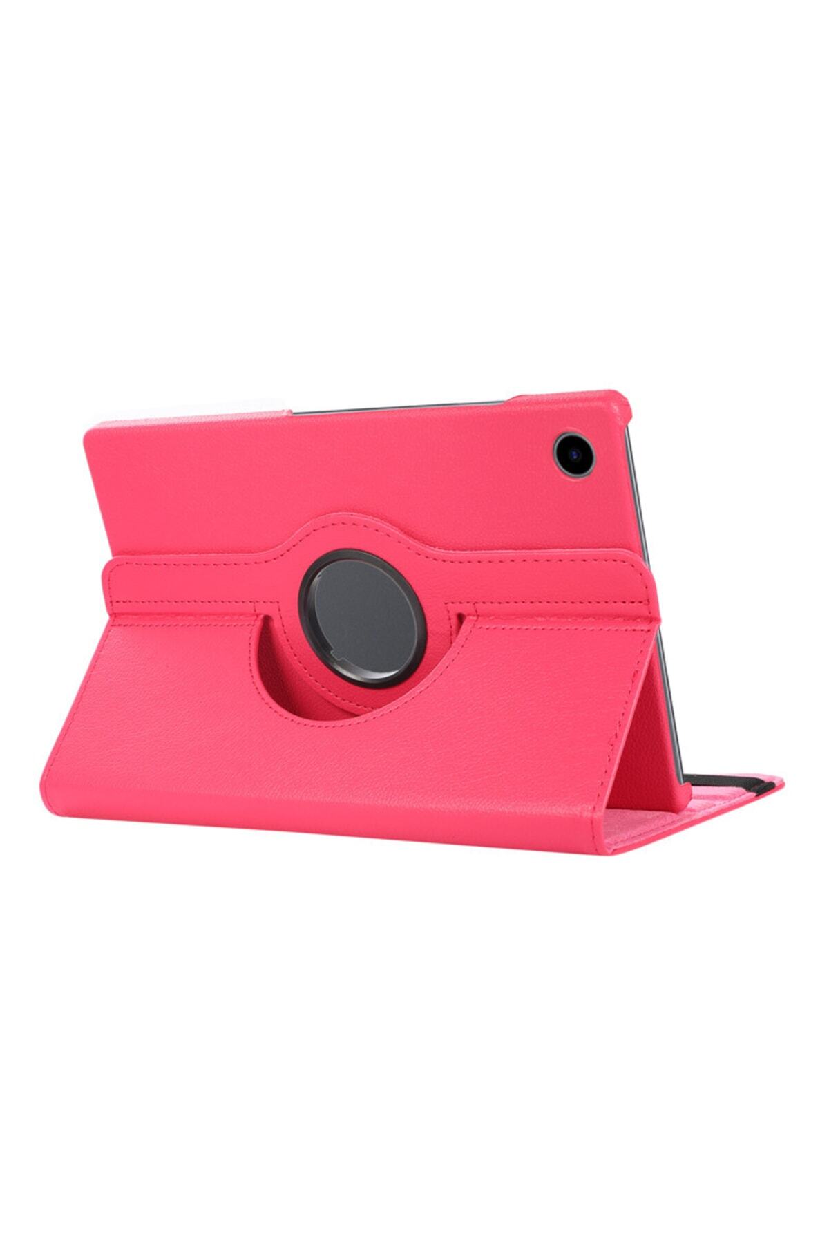 Lenovo Tab M10 3. Generation Tb-328fuT610 Case 360 Rotatable Stand Case Dark Pink