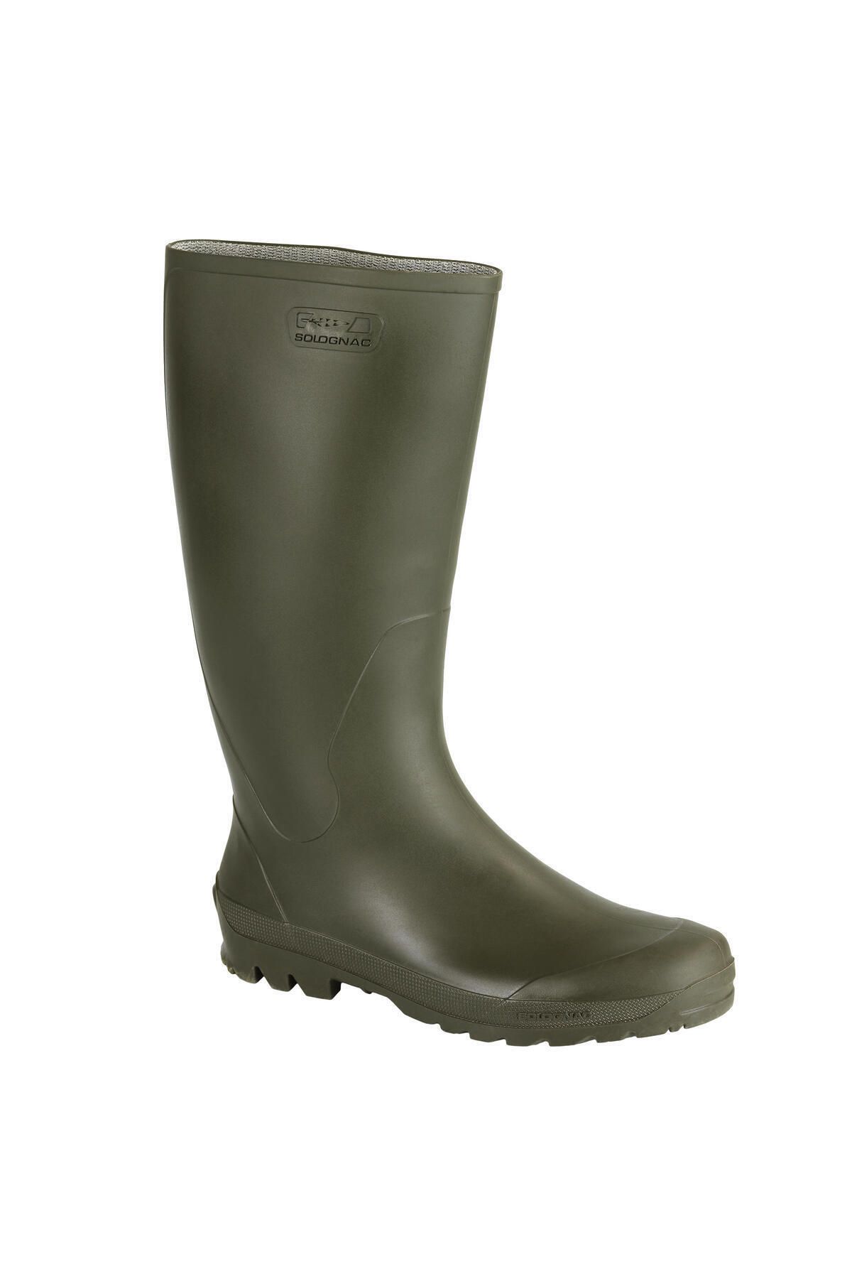 Decathlon Knee High Boots Khaki Flat