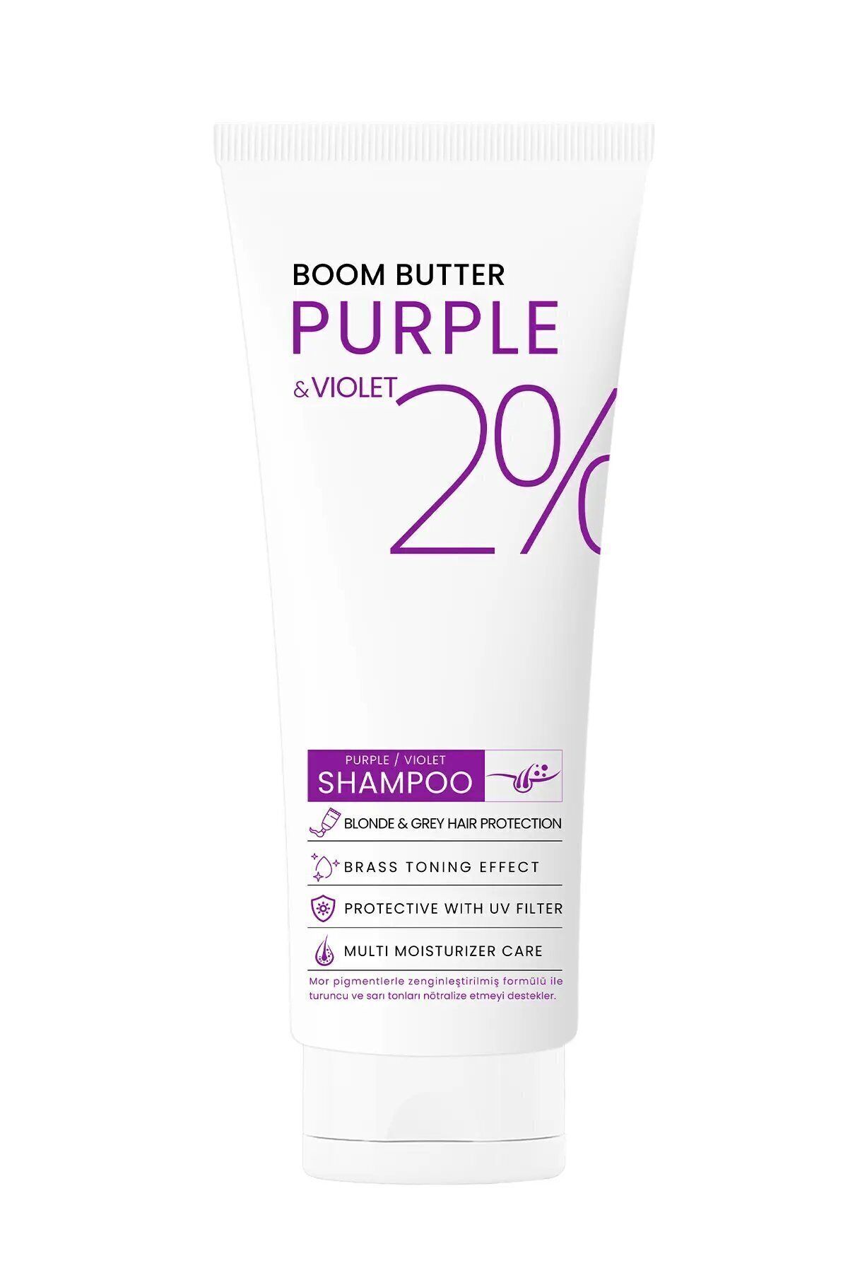 BOOM BUTTER-250 ML Purple Purple Color and Hair Protection Shampoo 7