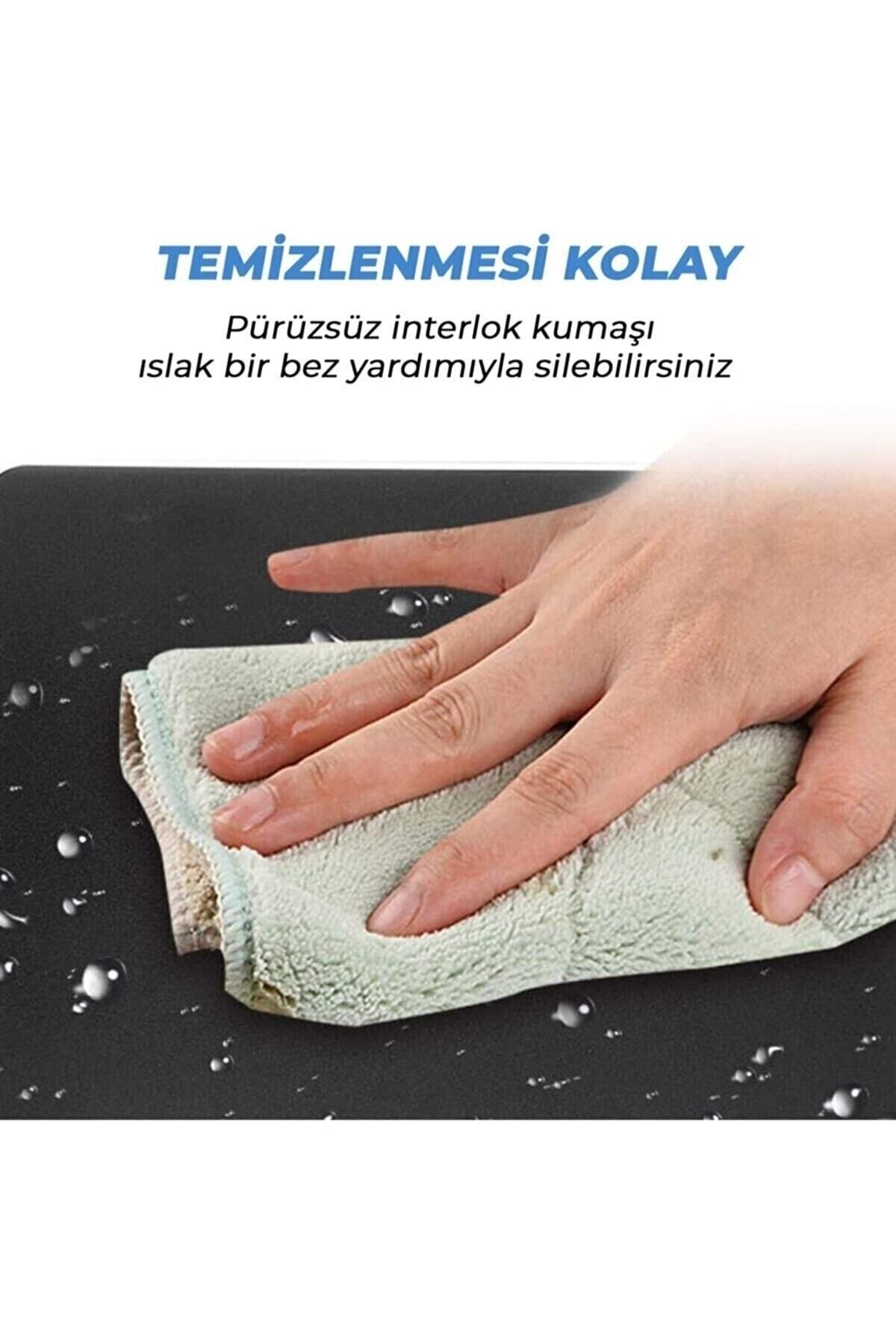 MAROKEN-لوحة ماوس مقاس 70 × 30 لوحة مفاتيح مريحة وقاعدة ماوس للألعاب قاعدة غير قابلة للانزلاق مع حواف مخيطة 5