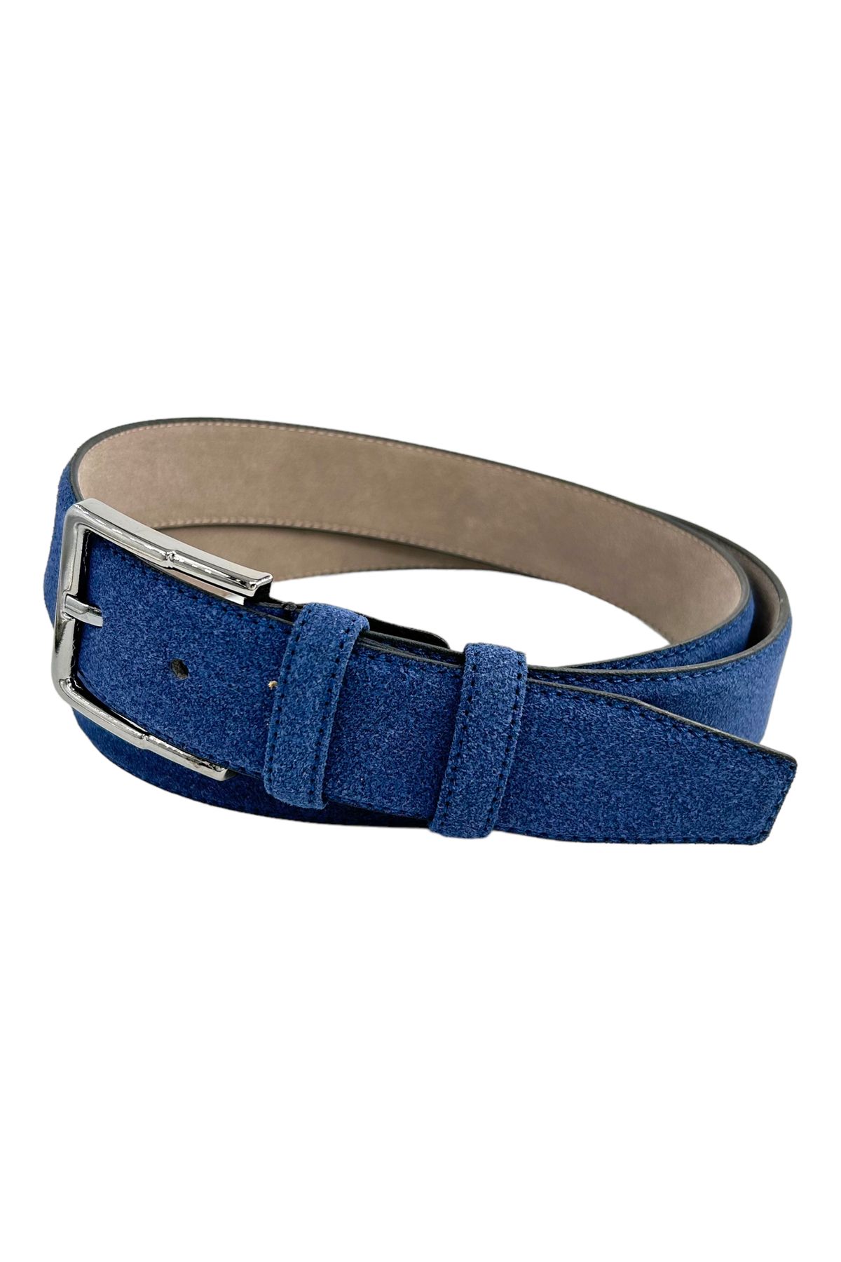 S zer Deri Belt Dark blue Plain Trendyol