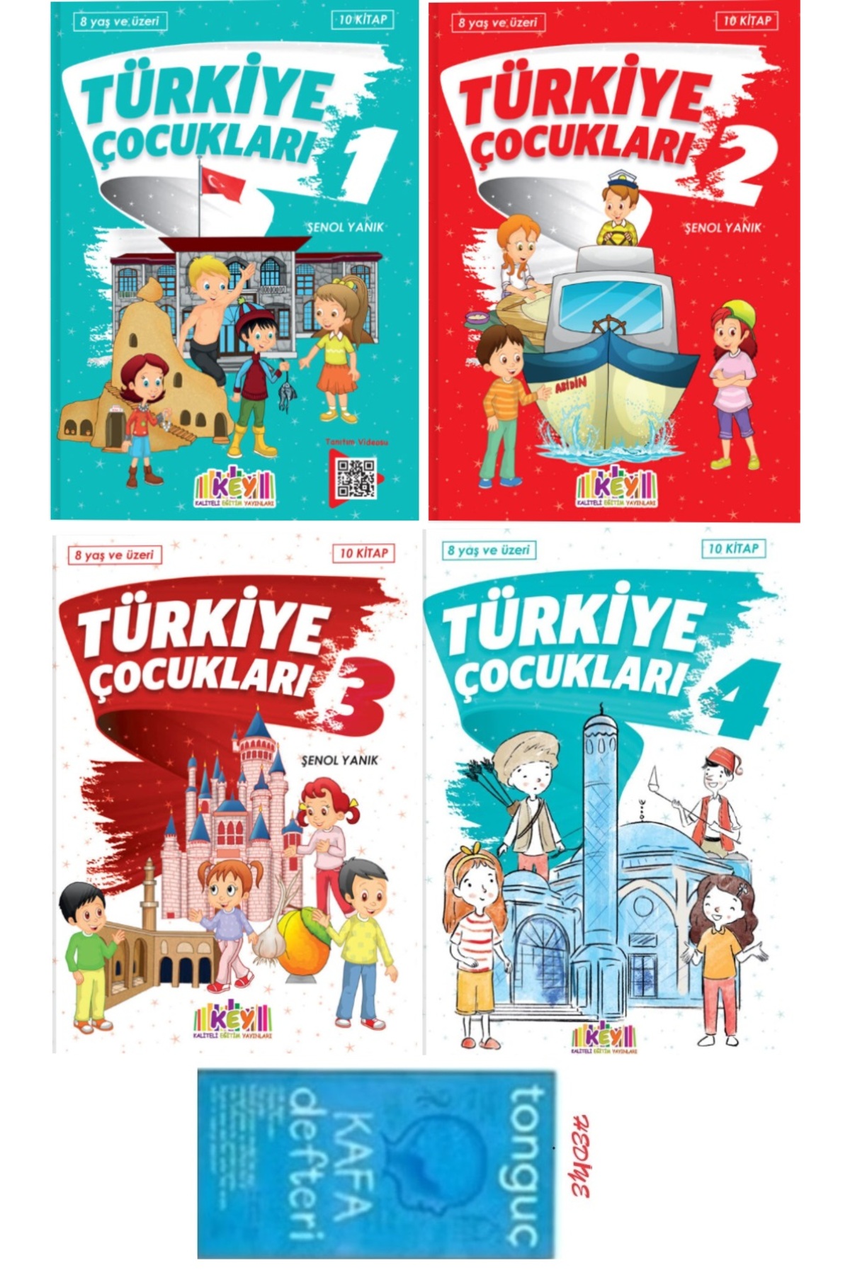 Key Kaliteli Eğitim Yayınları Türkiye Çocukları 1-2-3-4 + 10 Kitap