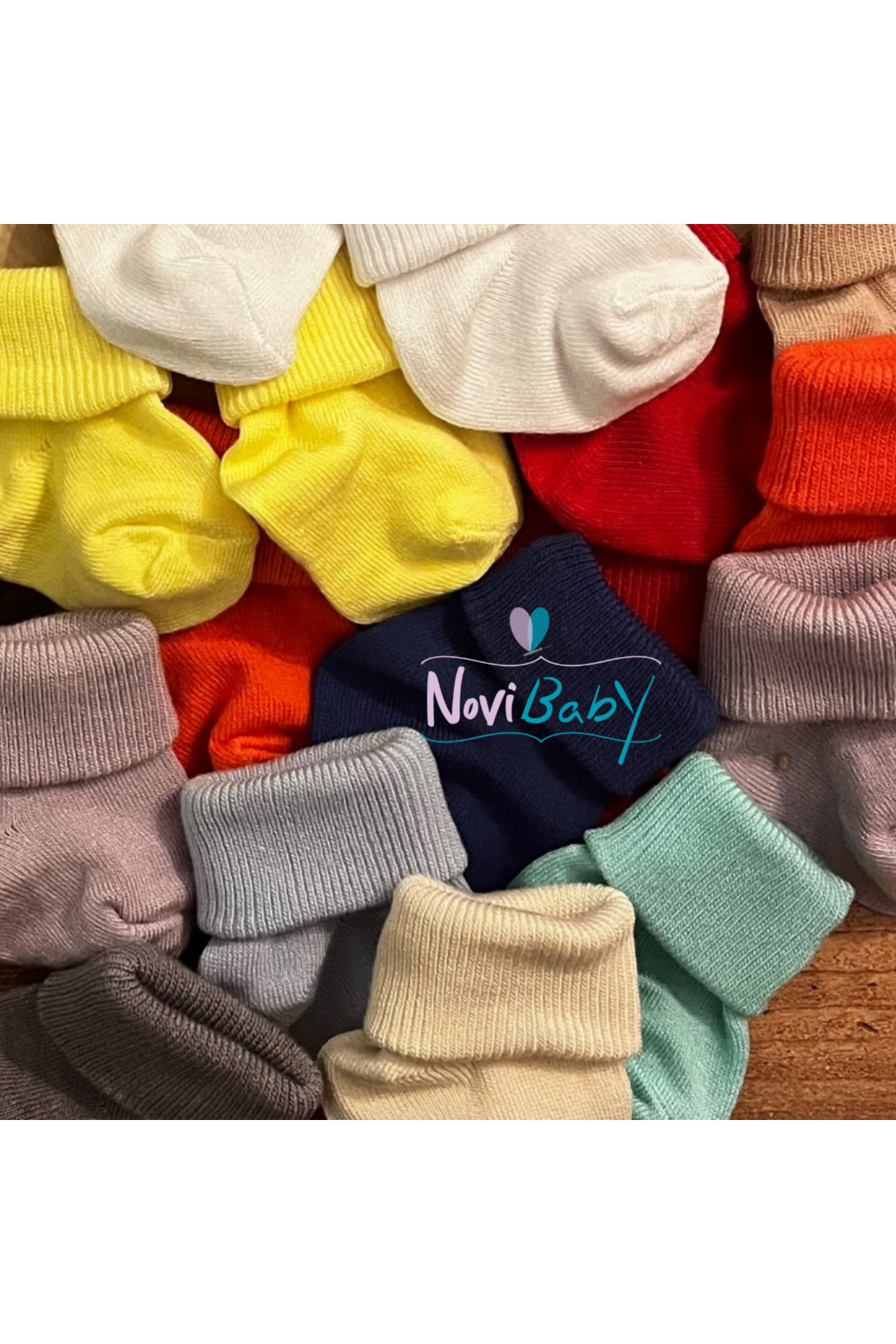 Novibaby 12'li Bambu Yenidoğan Bebek Çorap I Fresh I Kız Erkek Bebek Çorabı fotoğrafı 4 (önizleme)