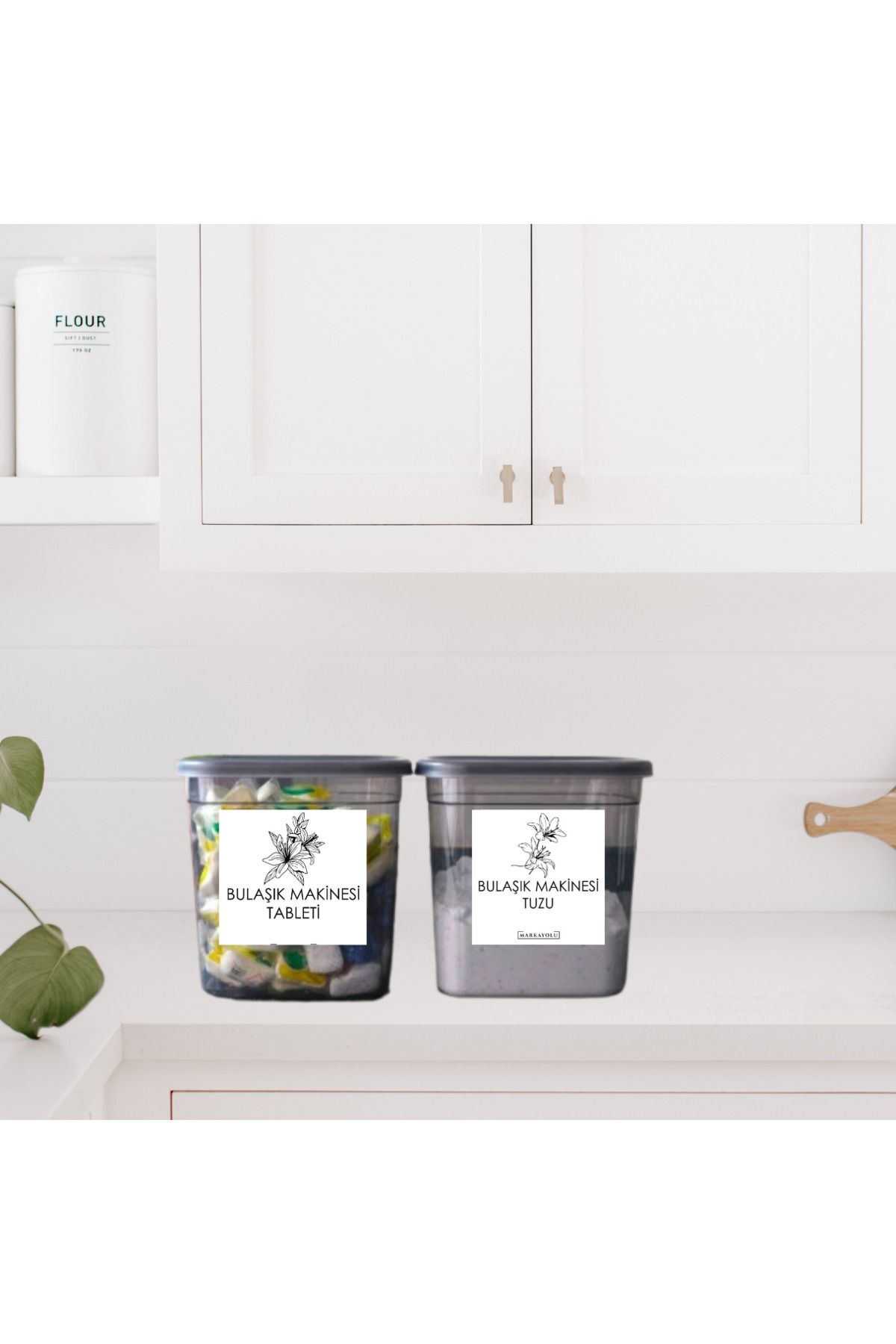Markayolu-2 Label Dishwasher Tablets and Salt Storage Container 2 Liters 1
